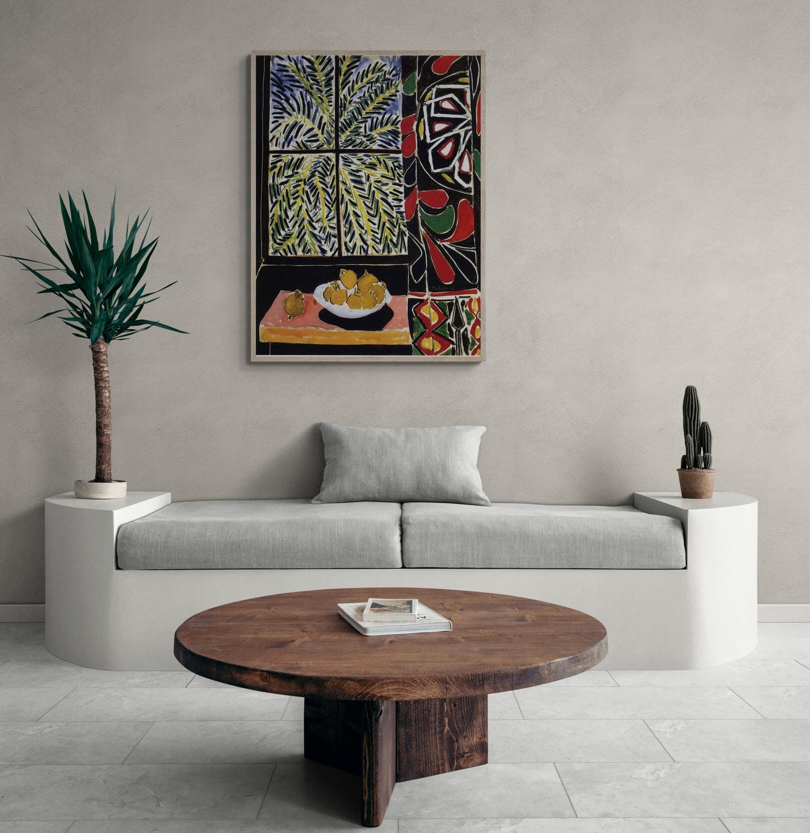 Interior with Egyptian Curtain by Henri Matisse  Giclee Print Reproduction, Heavyweight Fineart print on canvas with Brush Strokes finish FOSHE ART