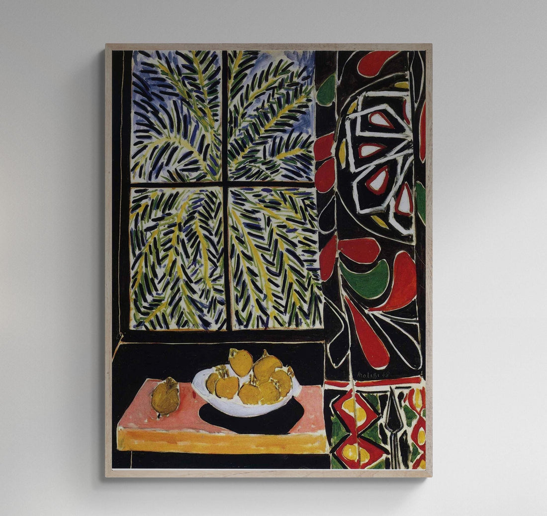 Interior with Egyptian Curtain by Henri Matisse  Giclee Print Reproduction, Heavyweight Fineart print on canvas with Brush Strokes finish FOSHE ART