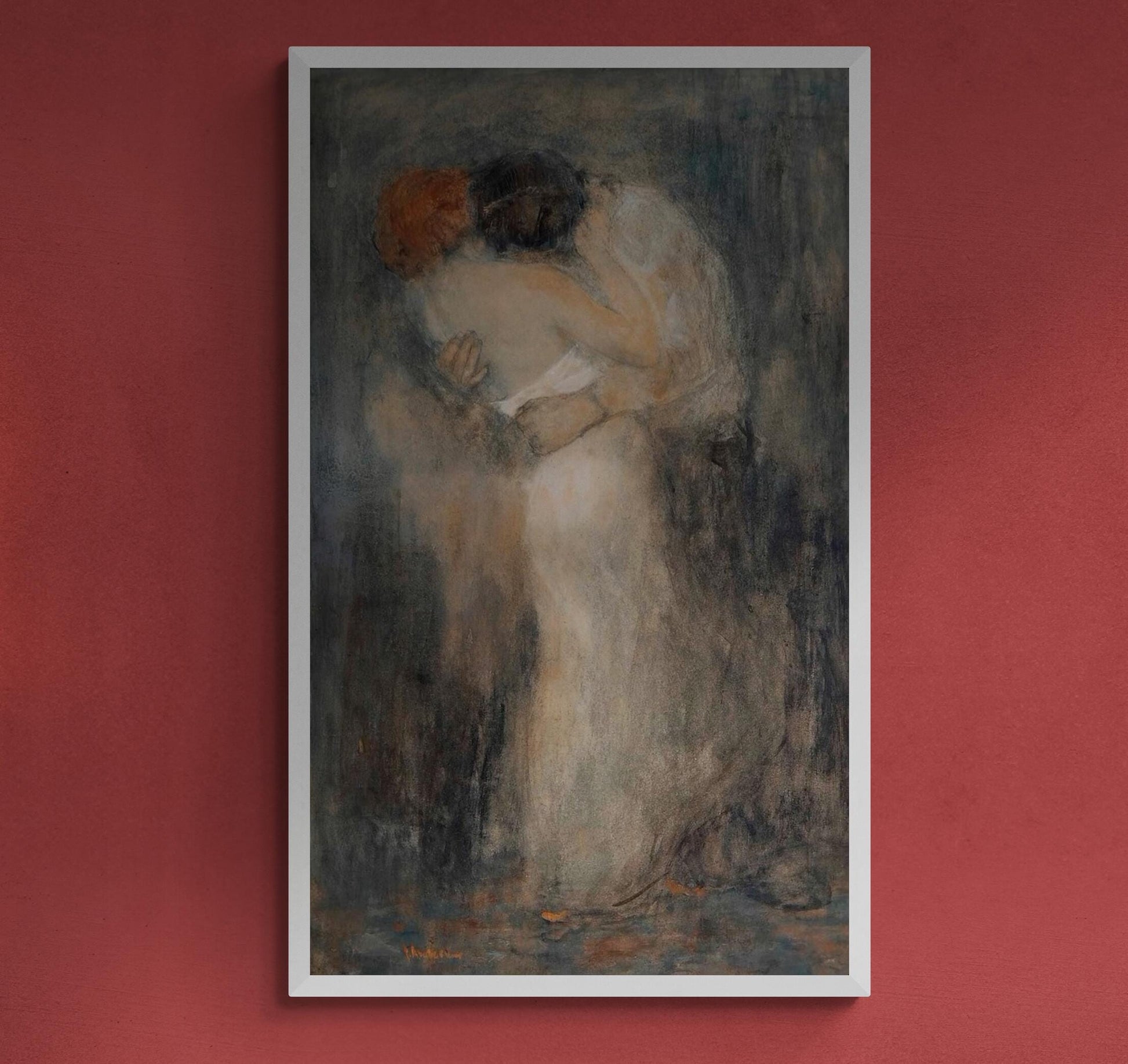 Passion by Floris Arntzenius Love Couple Hug Romantic Artwork, Museum-Quality FineArt giclee print Hahnemühle on art paper or quality poster FOSHE ART