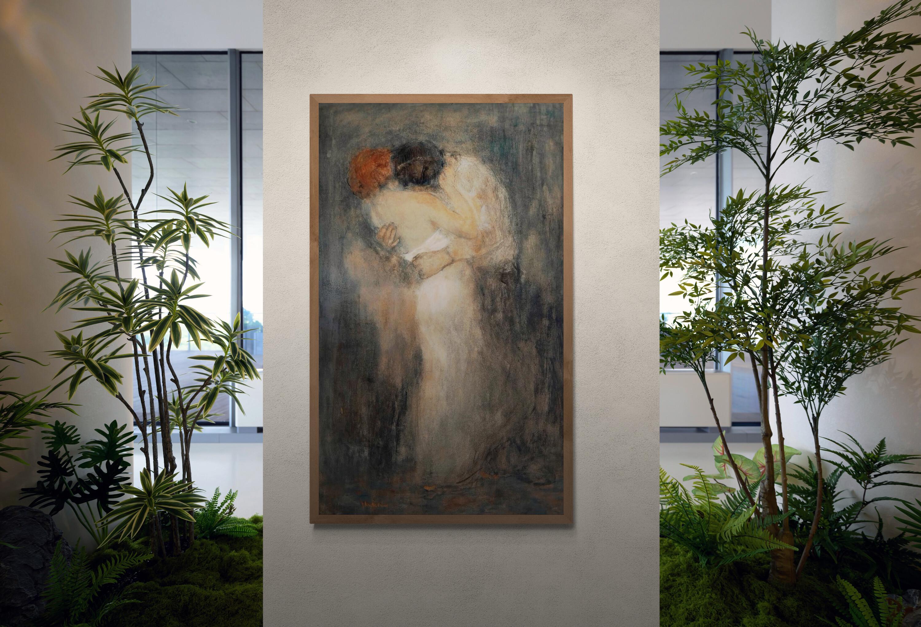 Passion by Floris Arntzenius Love Couple Hug Romantic Artwork, Museum-Quality FineArt giclee print Hahnemühle on art paper or quality poster FOSHE ART