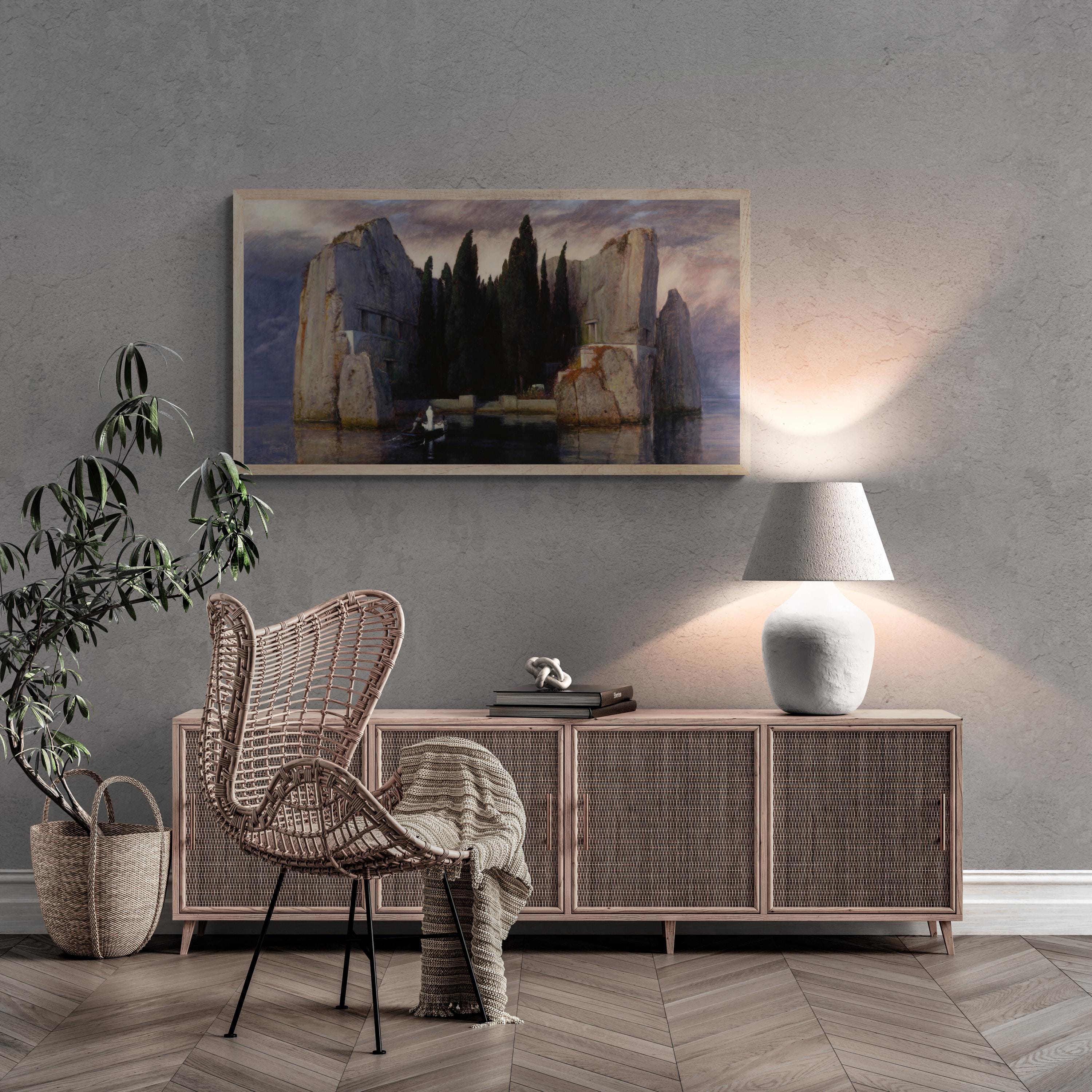 Isle of the Dead by Arnold Böcklin | Large Canvas Print | 3D Hand-Finished Premium Texture with Brush Strokes | Quality Oil Painting Replica FOSHE ART