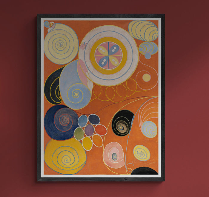 Hilma af Klint The Ten Largest No 3, Giclée Print on art paper/canvas or 3D printed with texture and brush strokes looks like original art