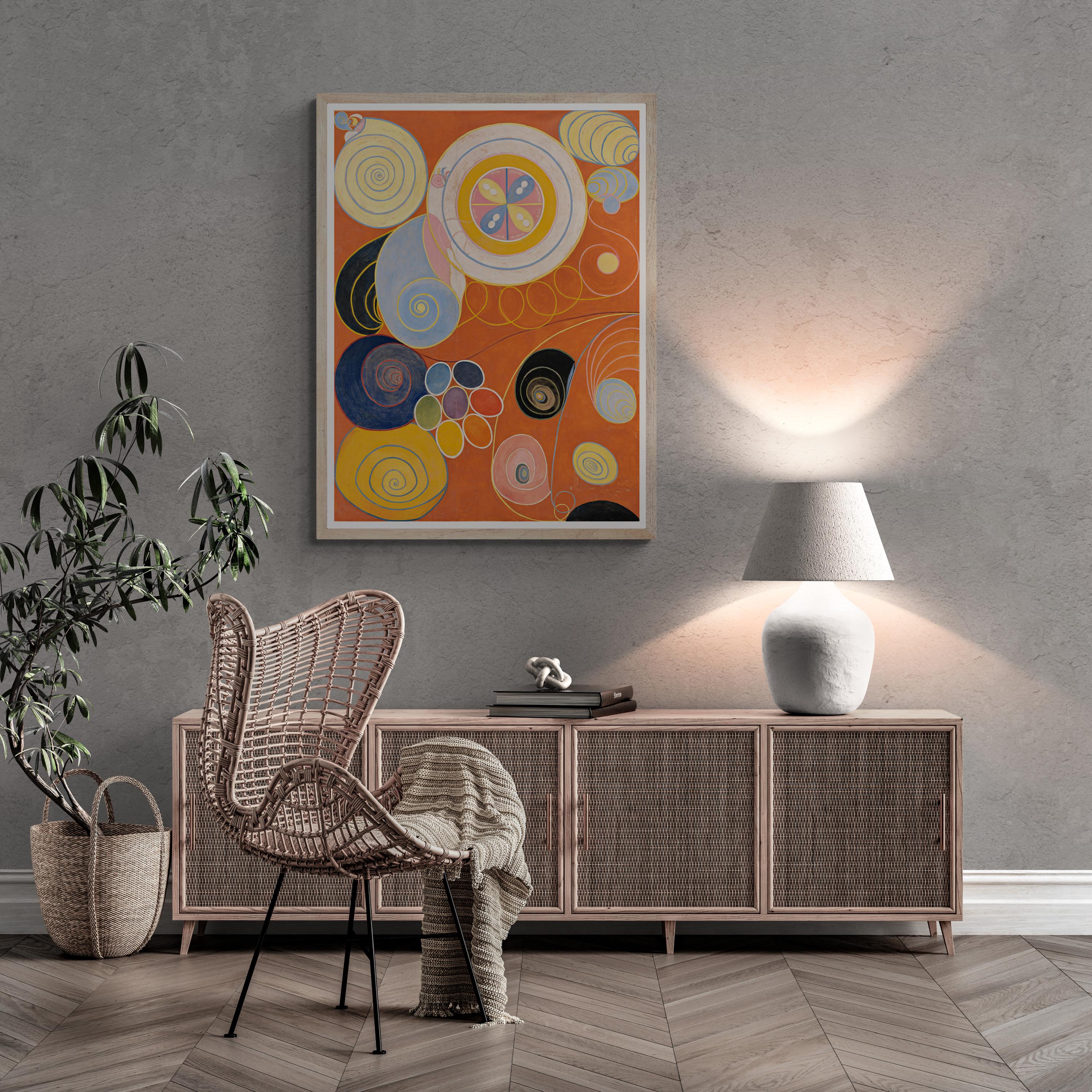 Hilma af Klint The Ten Largest No 3, Giclée Print on art paper/canvas or 3D printed with texture and brush strokes looks like original art