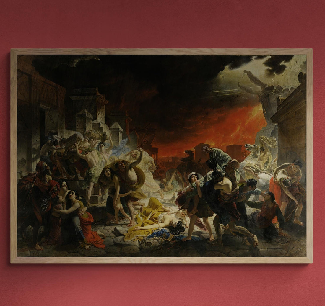 The Last Day of Pompeii by Karl_Brullov, Giclée Art Print Canvas with texture & hand finished brush strokes looks like original oil painting