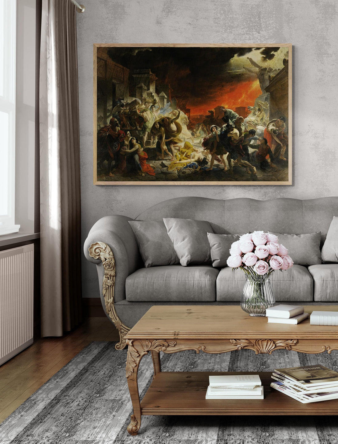 The Last Day of Pompeii by Karl_Brullov, Giclée Art Print Canvas with texture & hand finished brush strokes looks like original oil painting
