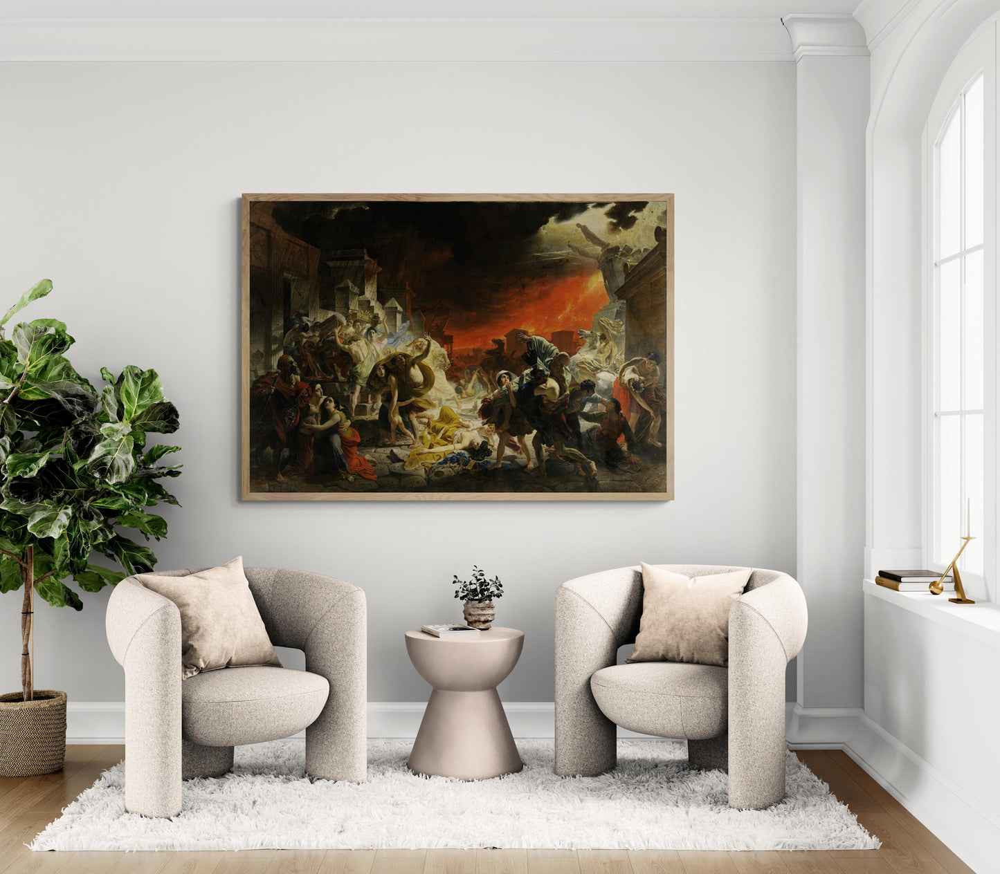 The Last Day of Pompeii by Karl_Brullov, Giclée Art Print Canvas with texture & hand finished brush strokes looks like original oil painting
