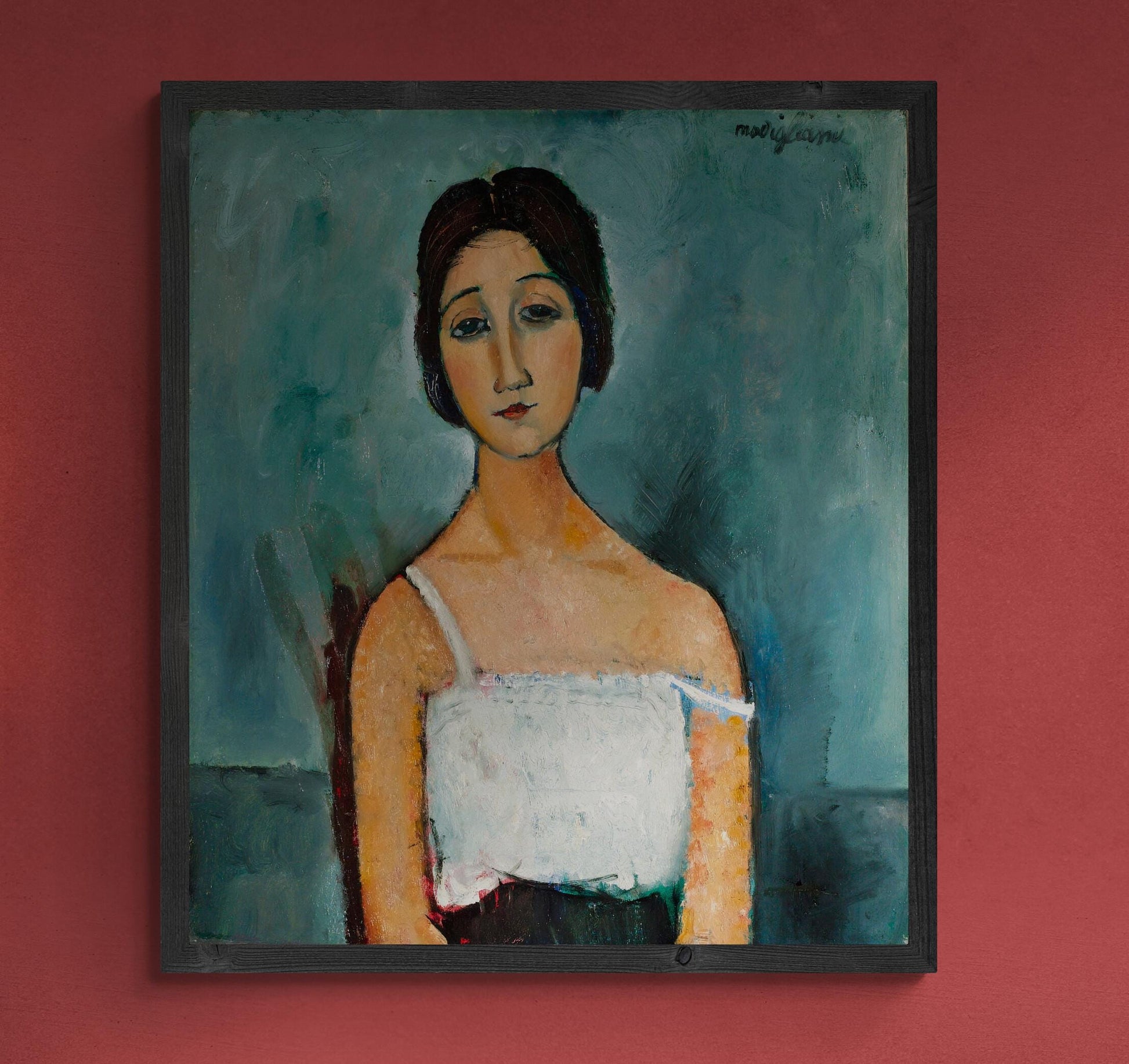 Christina by Amedeo Modigliani, Giclée Art Print Canvas with texture & hand finished brush strokes looks like original oil painting FOSHE ART