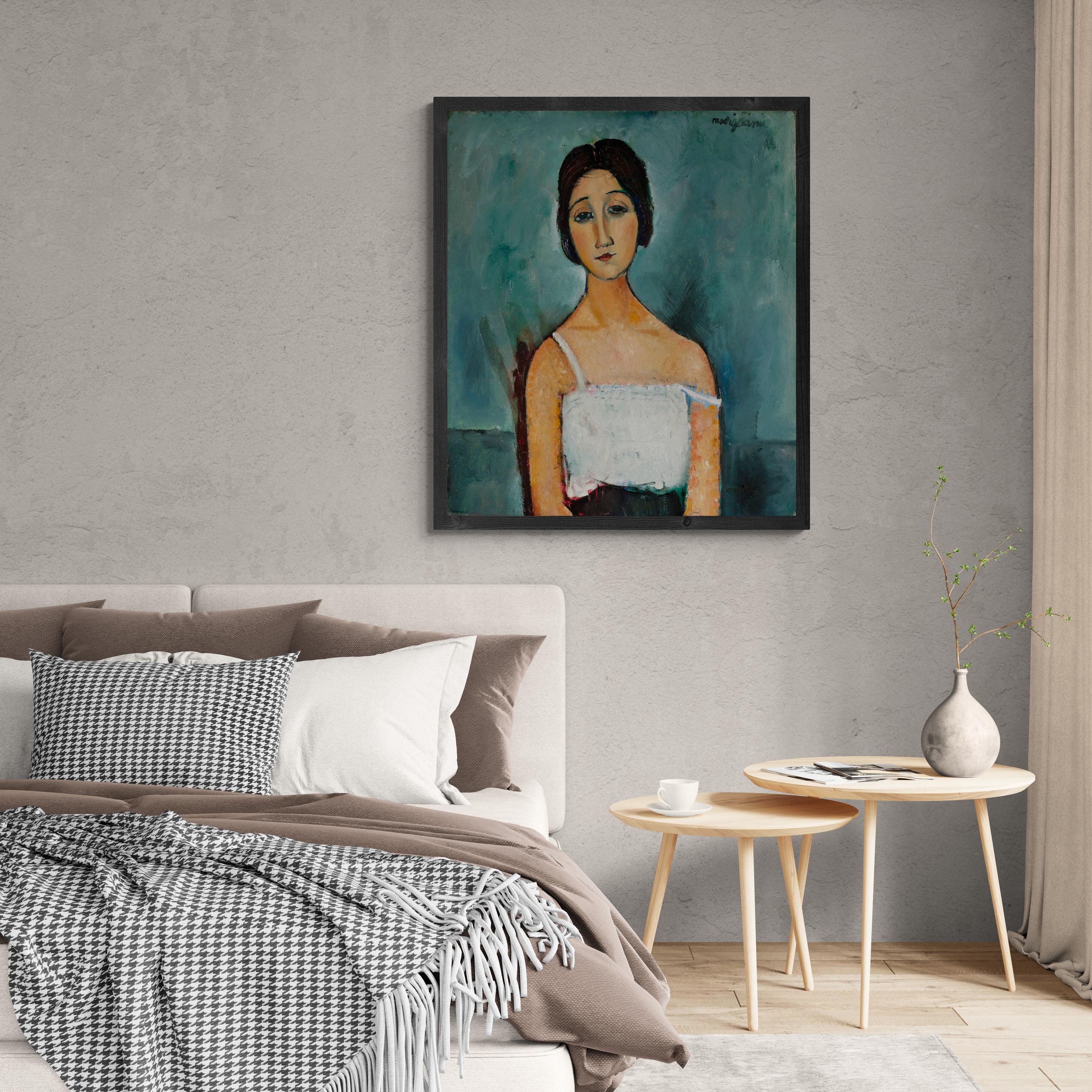 Christina by Amedeo Modigliani, Giclée Art Print Canvas with texture & hand finished brush strokes looks like original oil painting FOSHE ART
