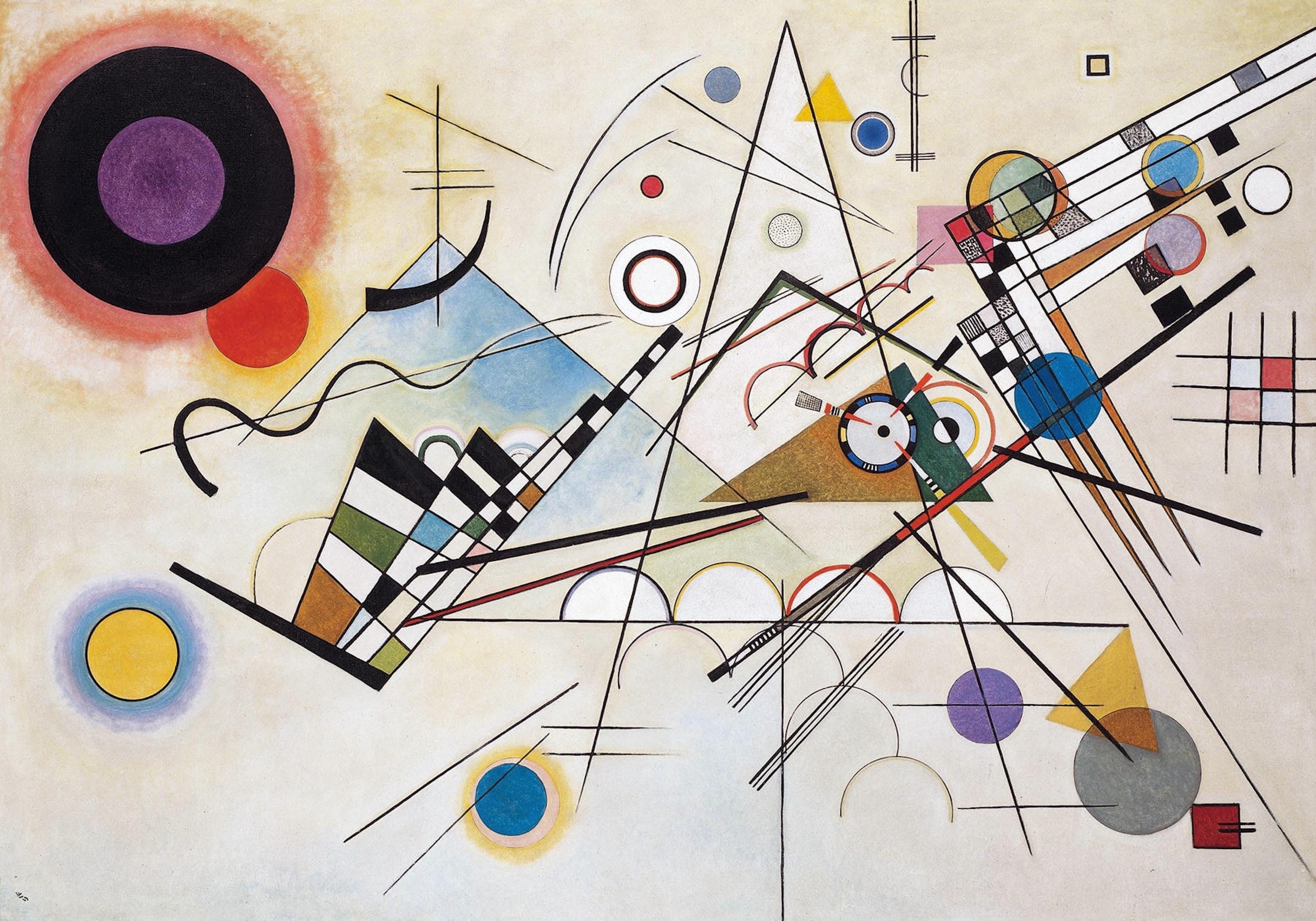 Wassily Kandinsky Composition VIII Giclee Print Reproduction Painting, Fineart print on Hahnemüle or museum quality poster,  Abstraction art