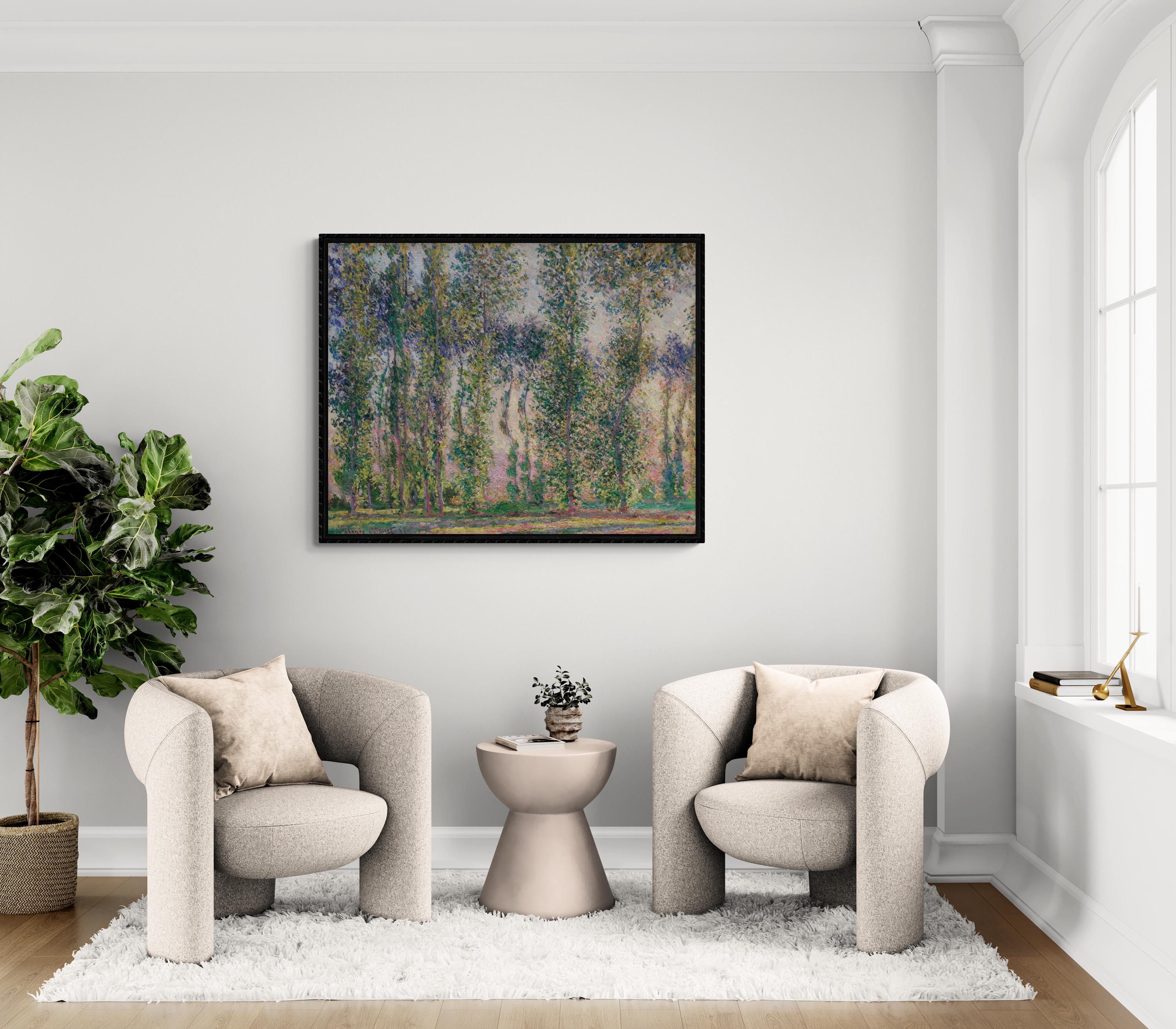 Claude Monet, Poplars at Giverny, 1887, Living Room Wall Décor, Premium FineArt Print on Paper, Canvas P or Hand Finished with brush strokes