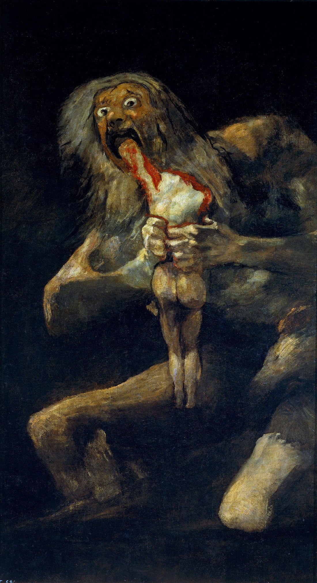 Francisco Goya Saturn Devouring His Son | Giclee Print | FineArt Paper, Museal Poster, Canvas or Hand Finished 3D Print with brush strokes FOSHE ART