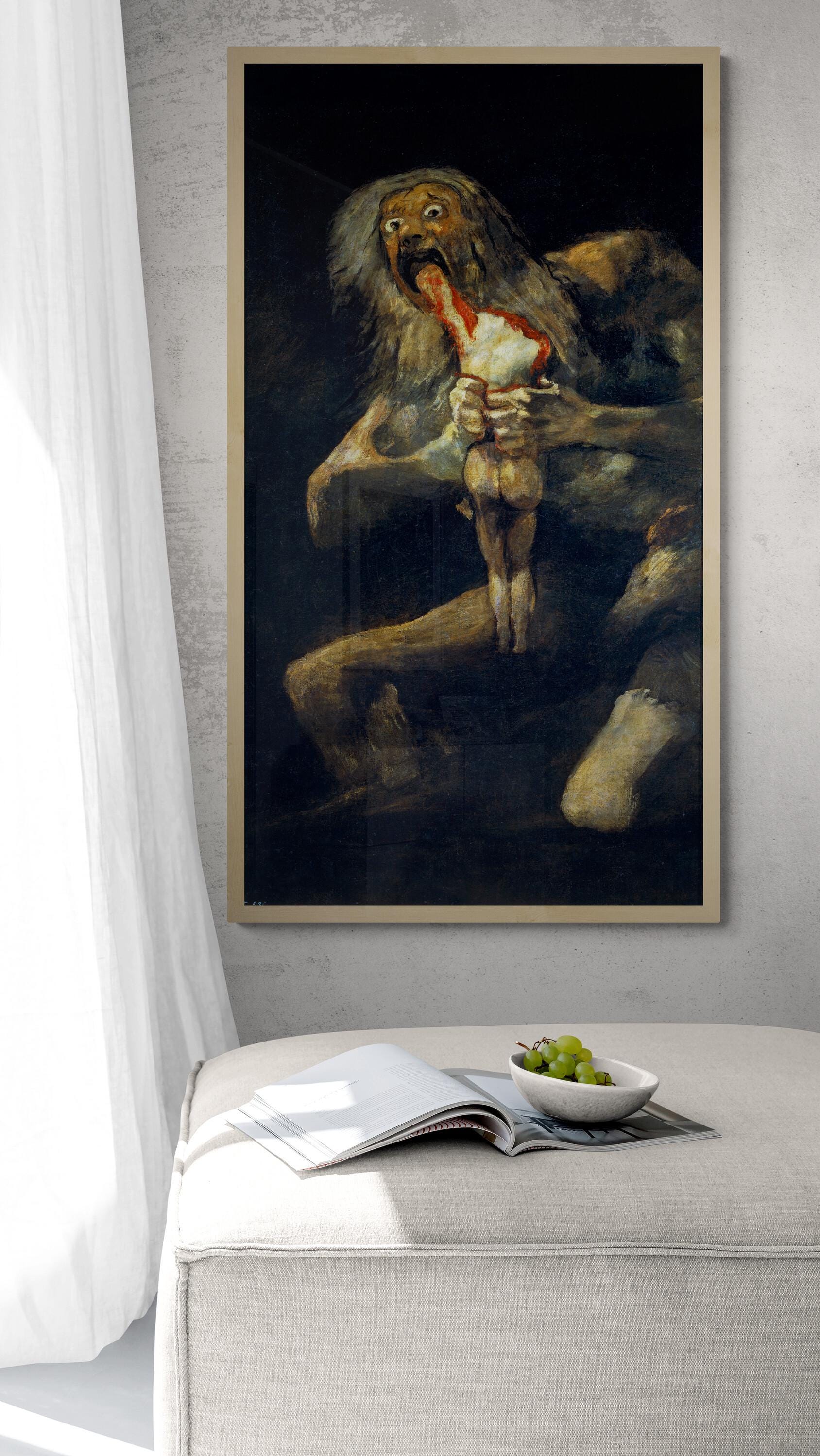 Francisco Goya Saturn Devouring His Son | Giclee Print | FineArt Paper, Museal Poster, Canvas or Hand Finished 3D Print with brush strokes FOSHE ART