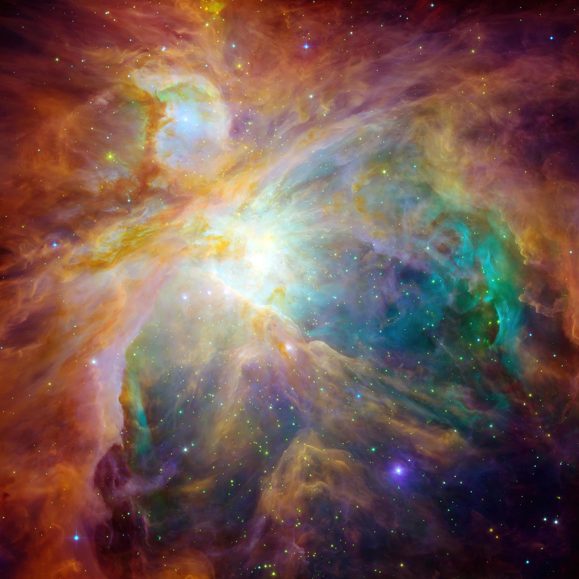 The Orion Nebula – Hubble Space Telescope Print | XXL Premium  Canvas or Canvas Finish with Brush Strokes for a Stunning Cosmic Masterpiece FOSHE ART