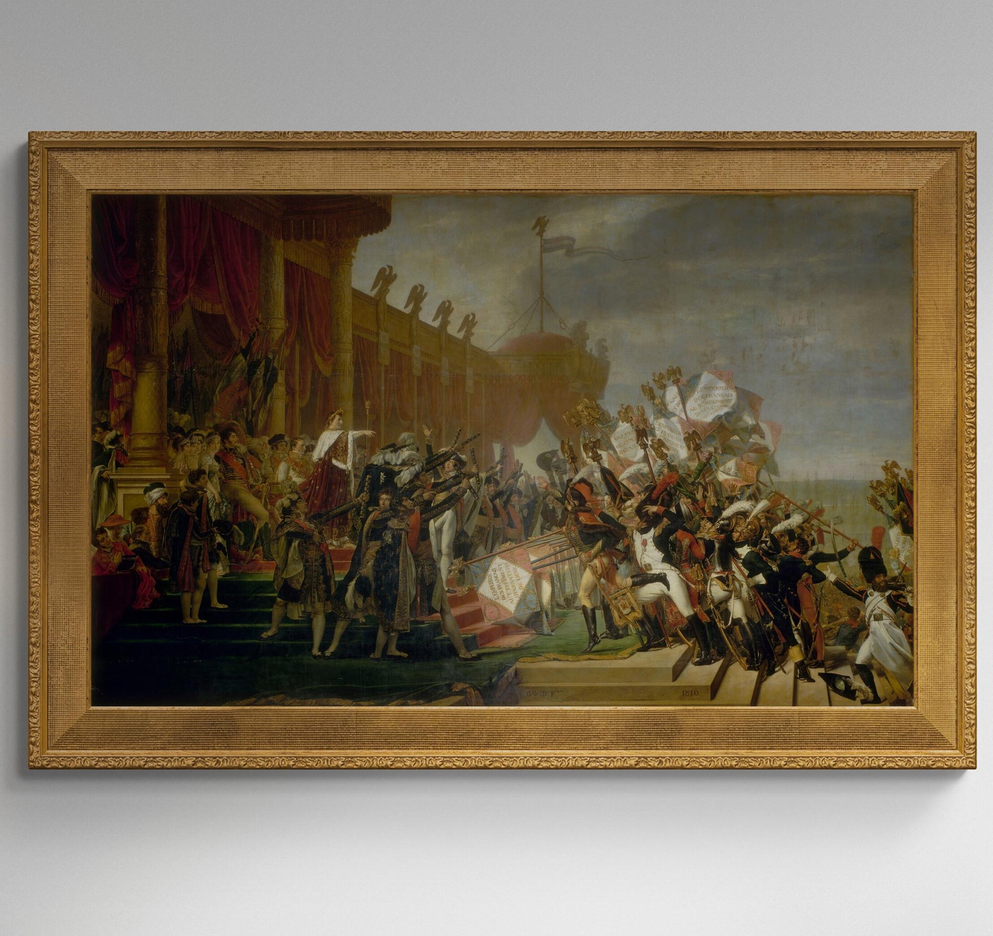The Distribution of the Eagle Standards by Jacques-Louis David Fine Art Prints, Giclee Paper, Poster, Canvas, or Hand Finished Premium Print FOSHE ART