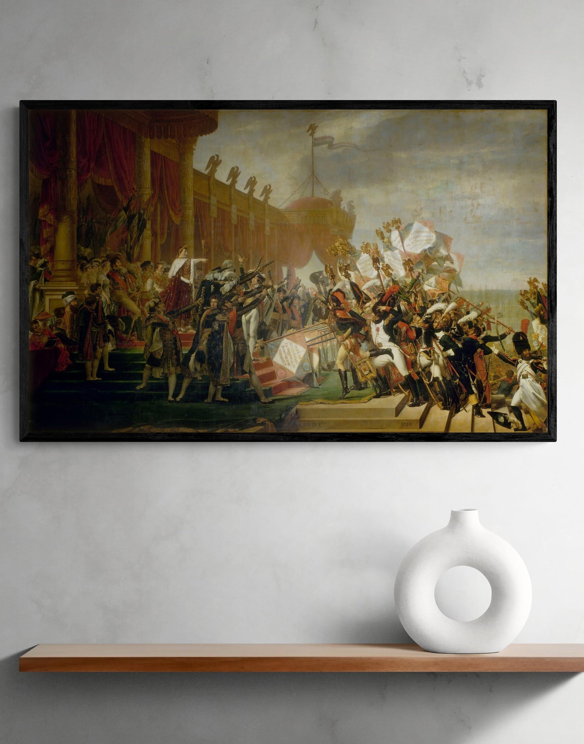 The Distribution of the Eagle Standards by Jacques-Louis David Fine Art Prints, Giclee Paper, Poster, Canvas, or Hand Finished Premium Print FOSHE ART