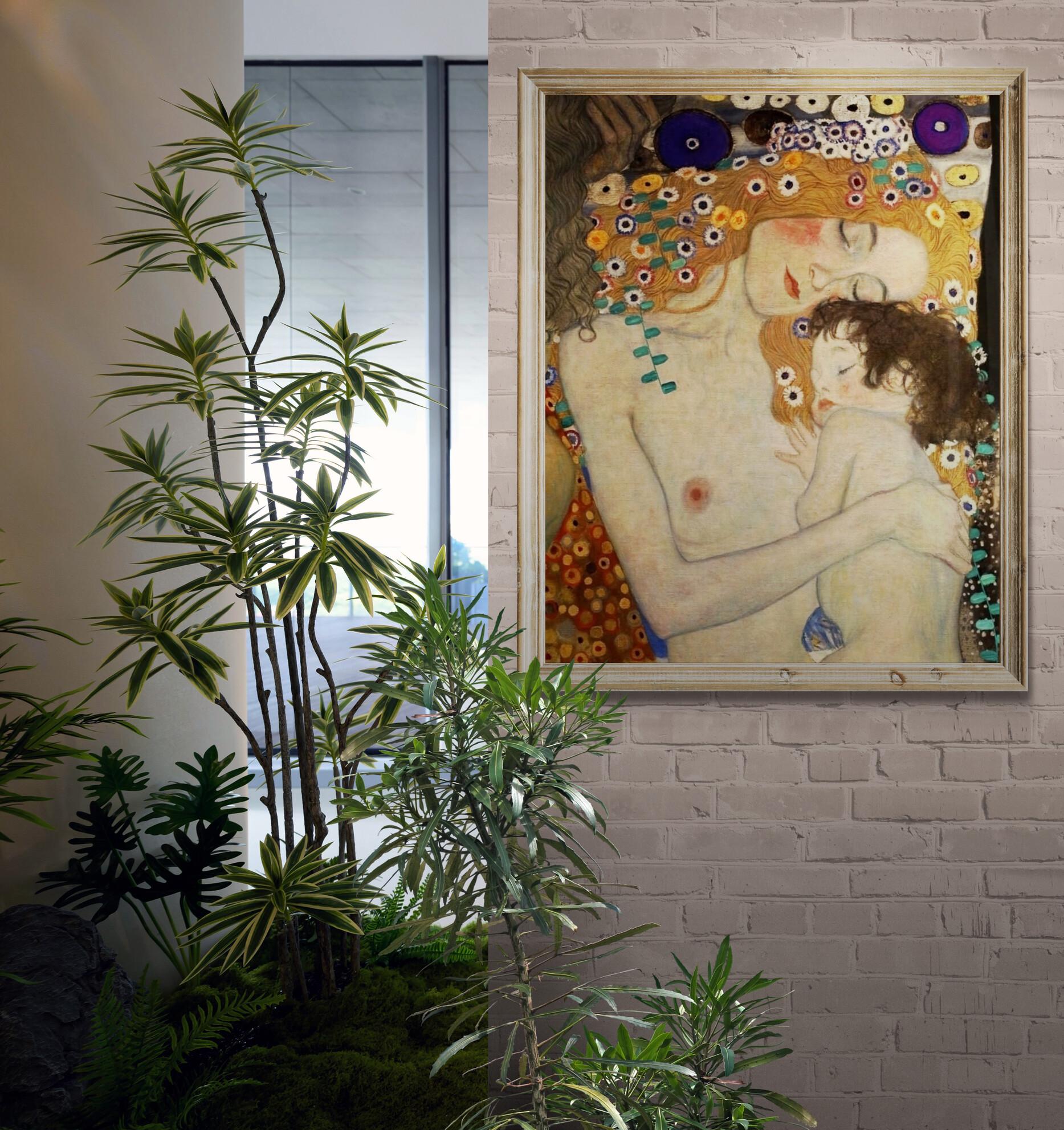 Gustav Klimt Mother And Child paint reproduction, Giclee Print Reproduction Painting, Fineart print on Hahnemüle or museum quality poster
