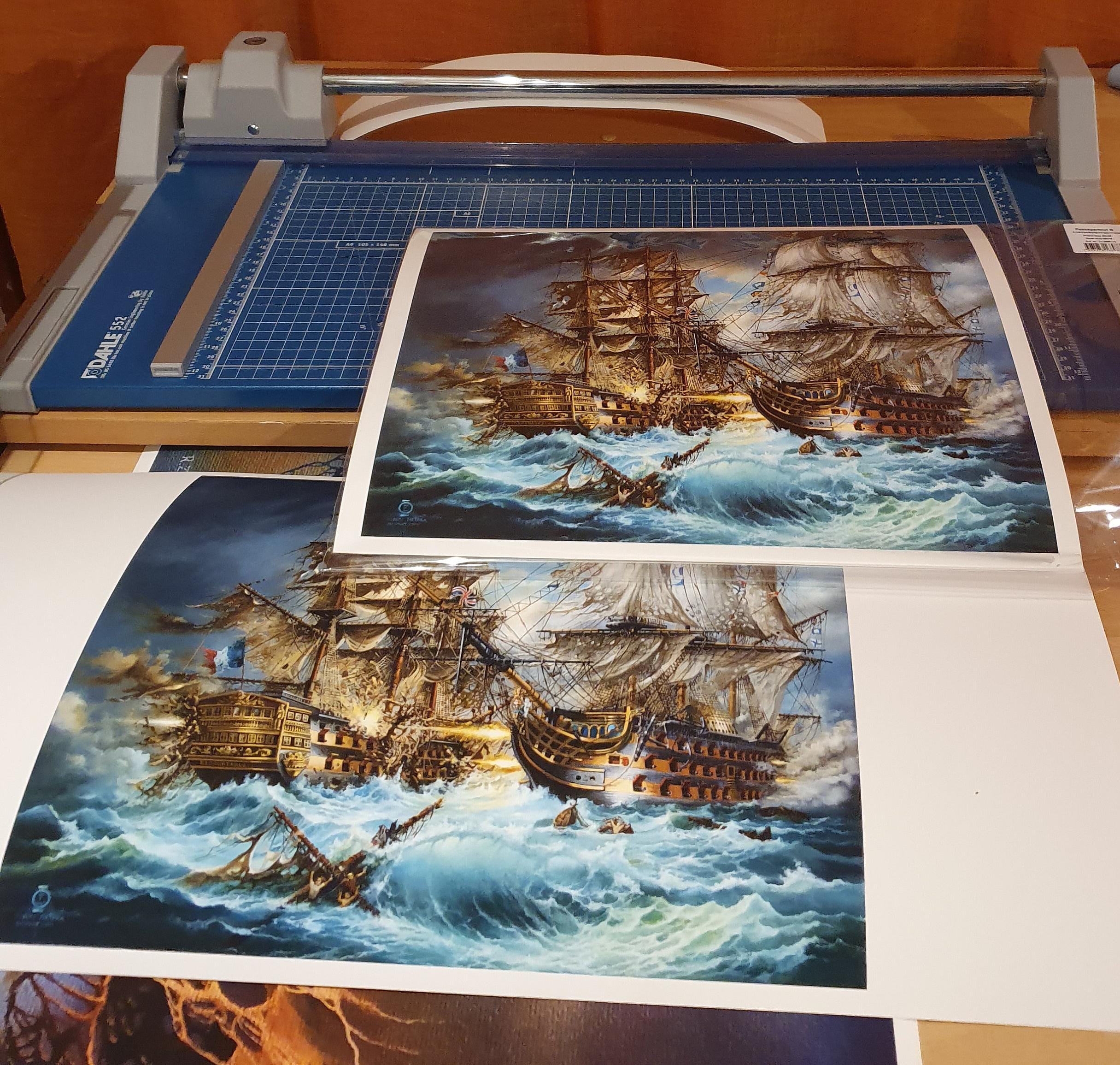 Battle of Trafalgar | Robert Zietara | HMS Victory Giclée Print, Sailing Ship Poster FOSHE ART