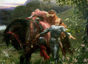 La Belle Dame Sans Merci By Sir Frank Dicksee Large wall arts, Heavyweight Canvas, 3D hand finish print with brush strokes, Ready to Hang