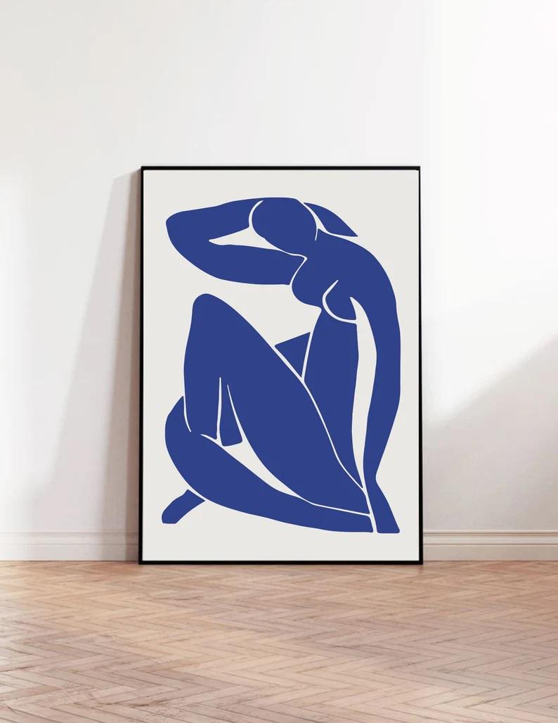 Henri Matisse Blue Nude 1952 Giclee Print Reproduction Painting, Heavyweight Fineart print on Hahnemühle art paper or museum quality poster