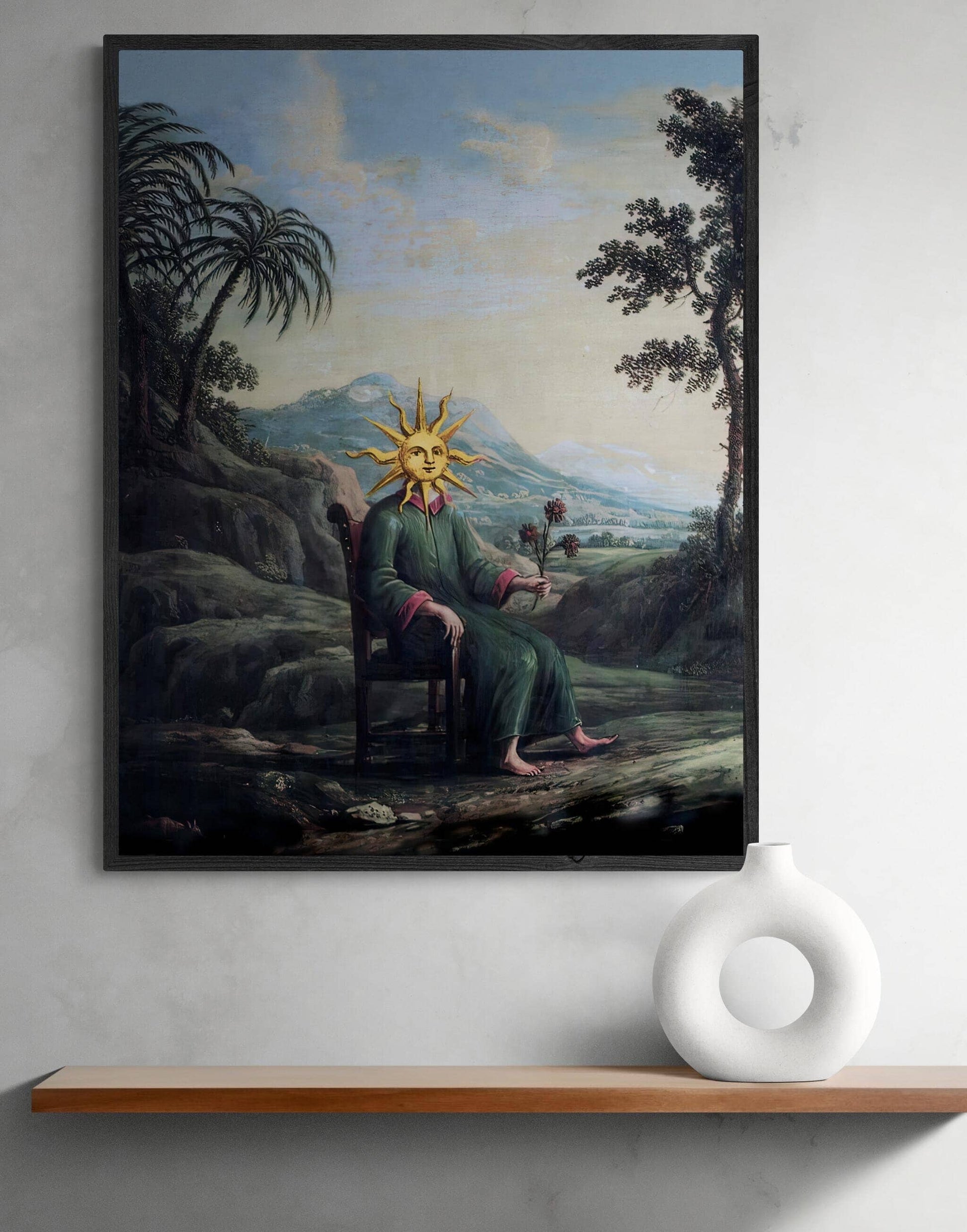 Alchemist, Clavis Artis, Gothic Decor,  FineArt Print on canvas, Hand finished with brush strokes, floating frame, looks like original art FOSHE ART