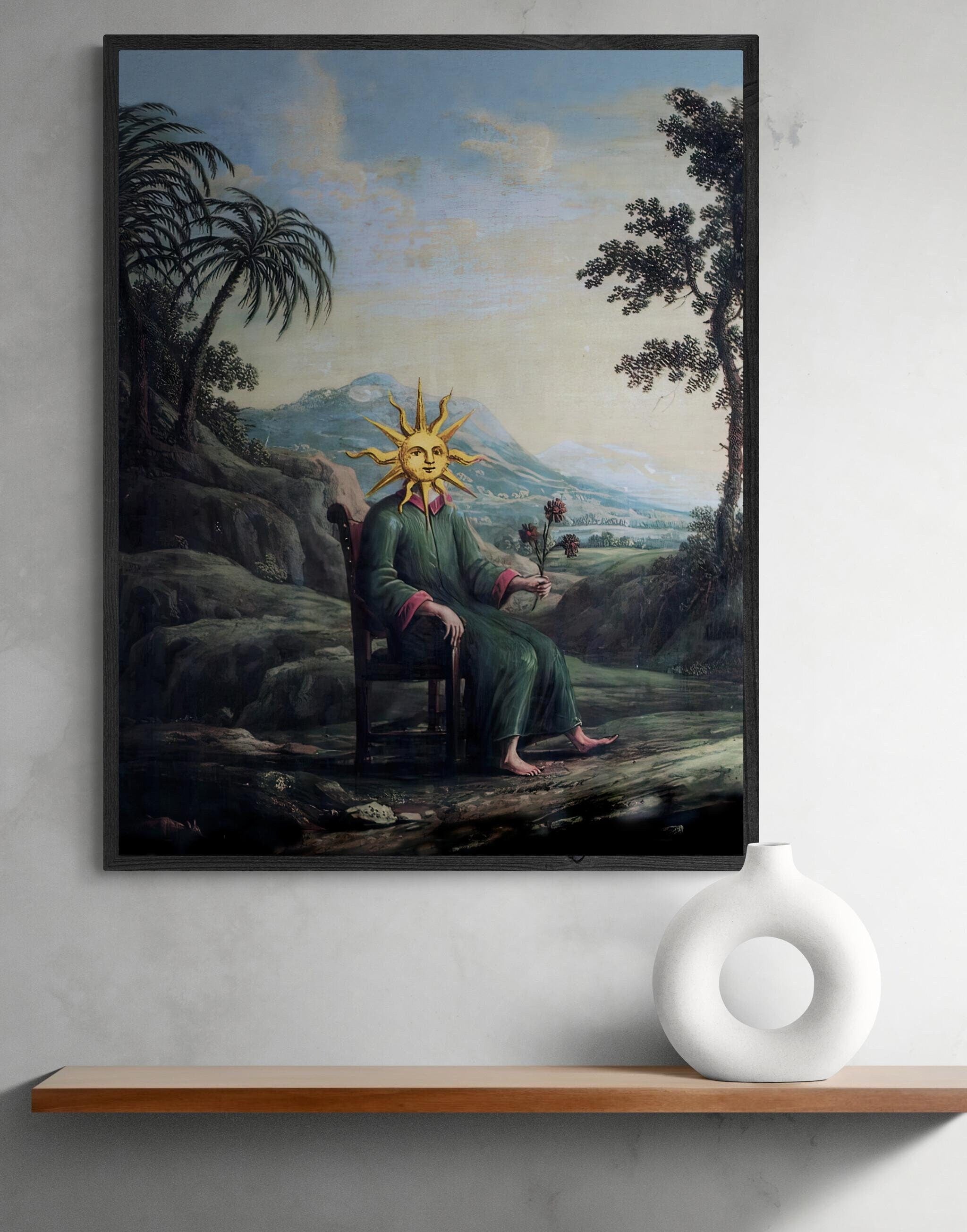 Alchemist Art Print with Floating Frame, Clavis Artis Giclee, Hand Finished 3D FOSHE ART