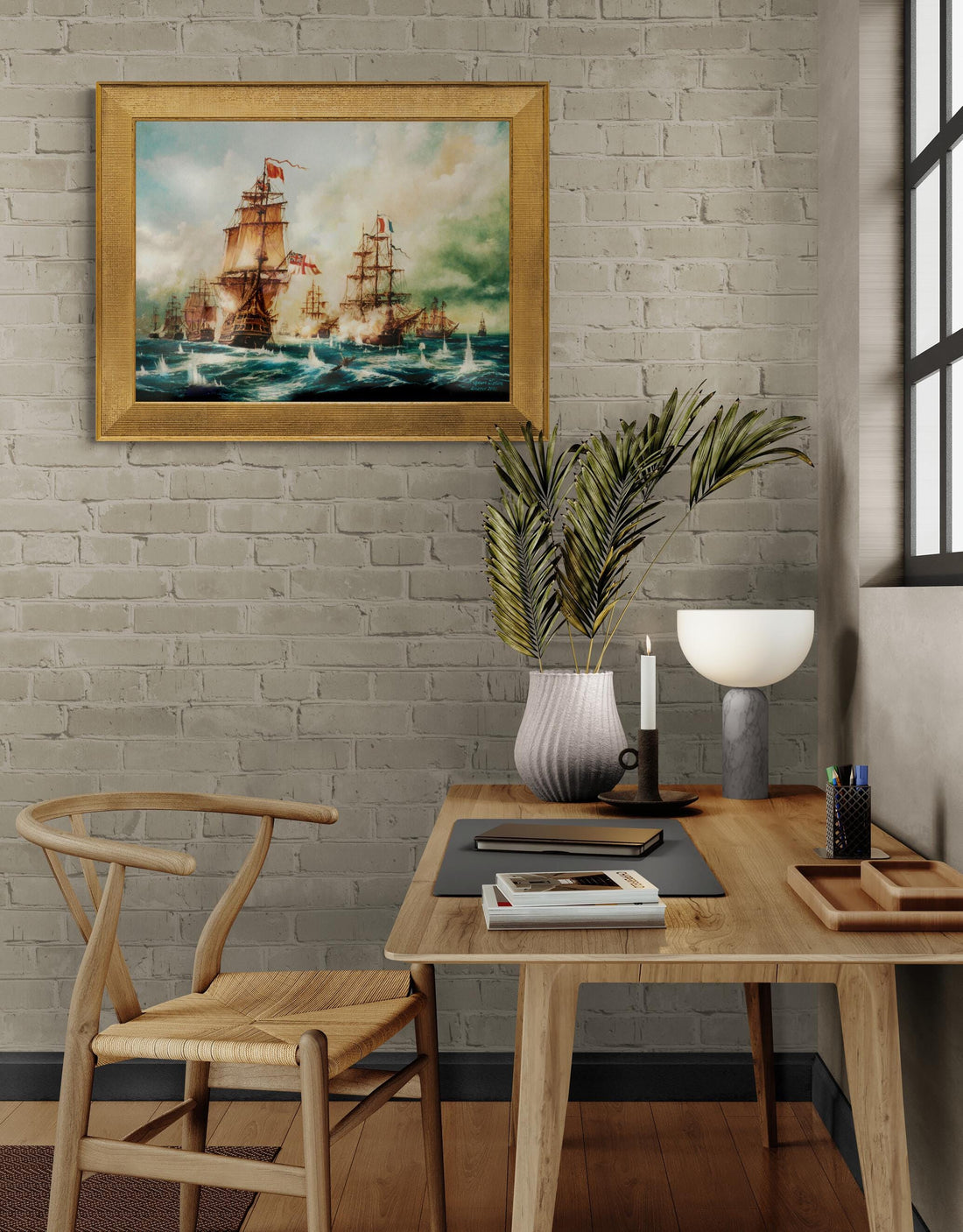 HMS Victory Canvas Print | Battle of Trafalgar, 3D Brushstroke Finish FOSHE ART