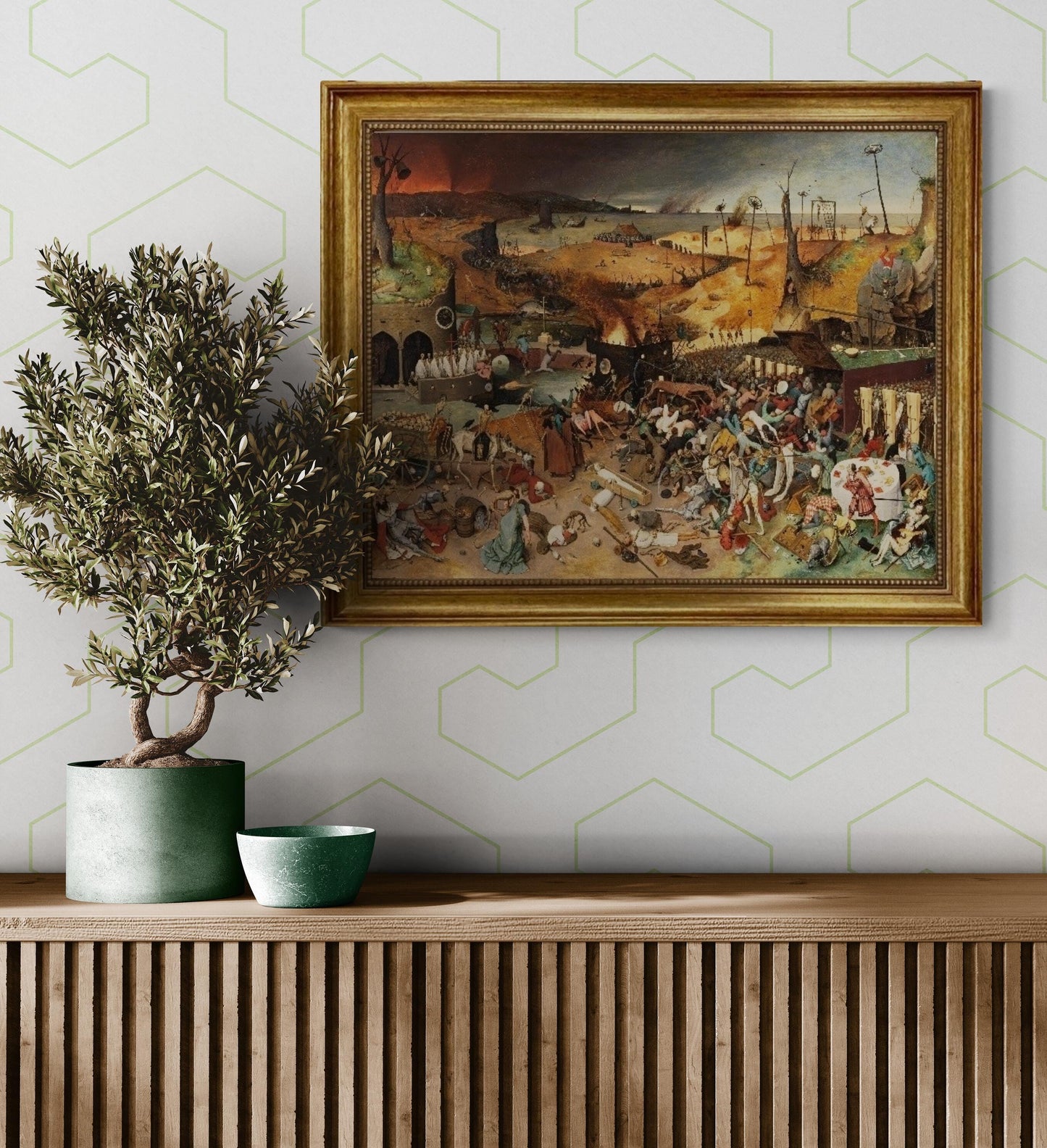 The Triumph of Death | Pieter Bruegel the Elder | Heavyweight real Canvas | 3D hand finish print with brush strokes | look like original art FOSHE ART