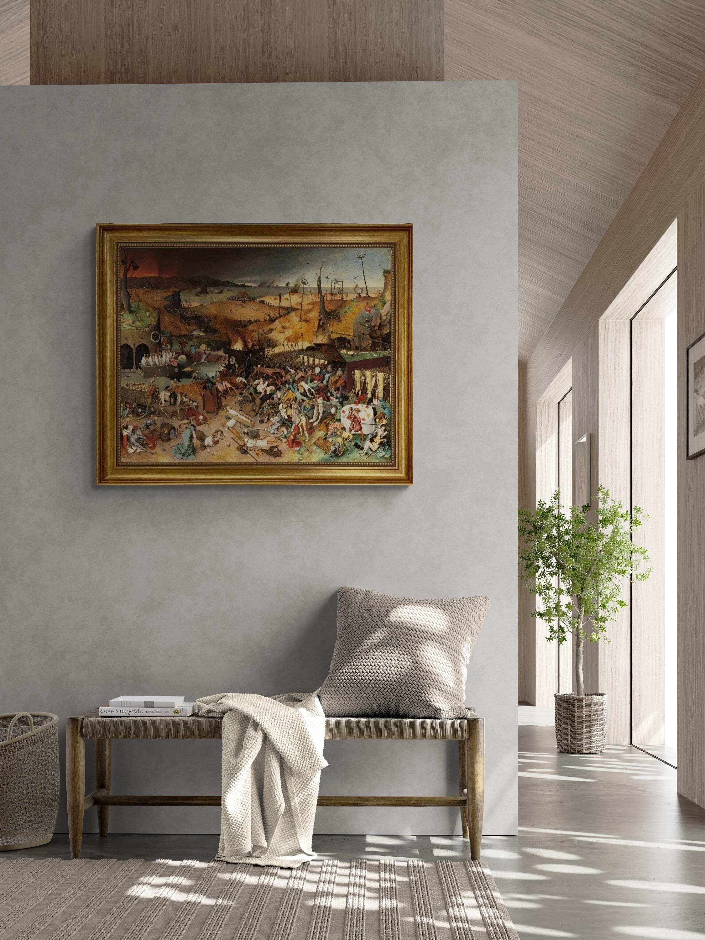 The Triumph of Death | Pieter Bruegel the Elder | Heavyweight real Canvas | 3D hand finish print with brush strokes | look like original art FOSHE ART