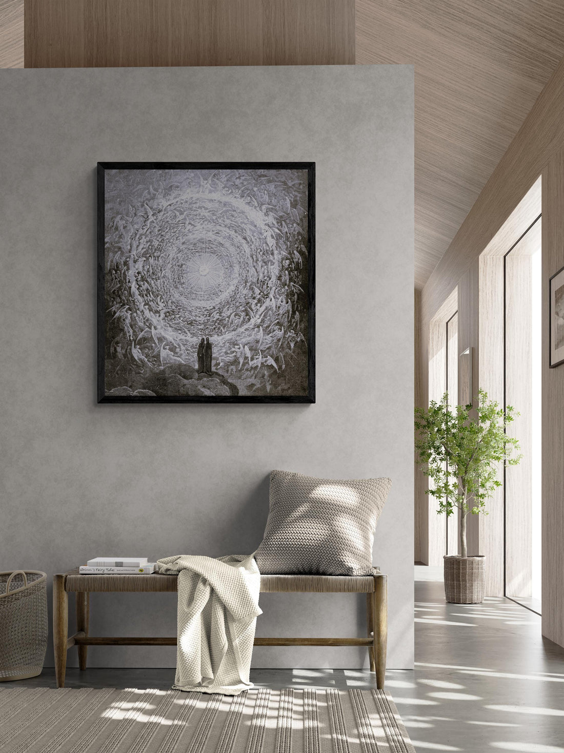 Gustave Dore reproduction with floating frame, In the Empyrean, Paradiso Canto 31, dark art decore, Giclee Canvas prints looks like original FOSHE ART