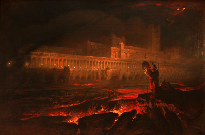 Pandemonium Painting by John Martin Gothic Giclee Print Reproduction Painting, Heavyweight print on Fineart paper or museum quality poster FOSHE ART