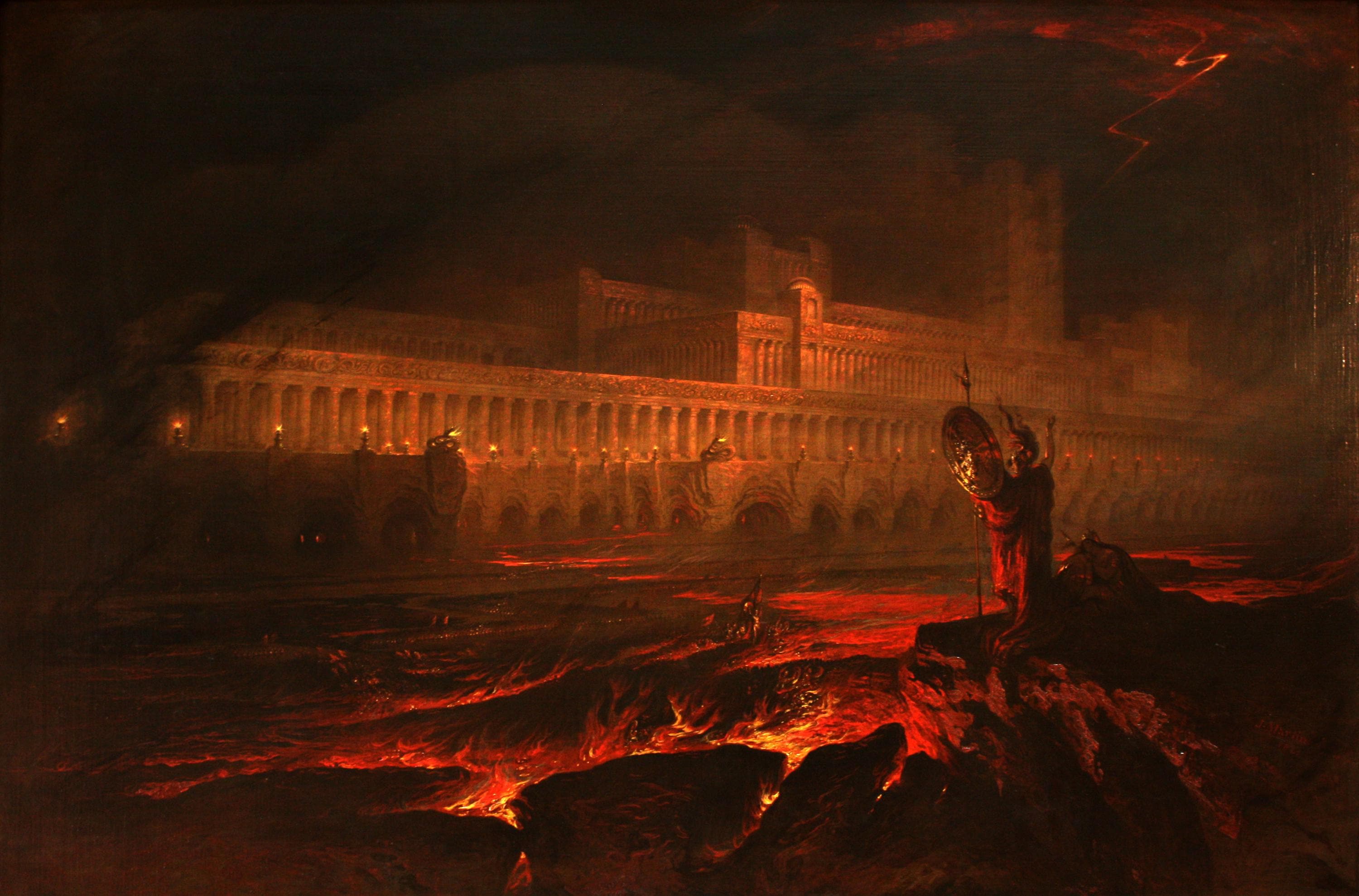 Pandemonium Painting by John Martin: Fine Art Reproduction on Archival or Luster Paper FOSHE ART