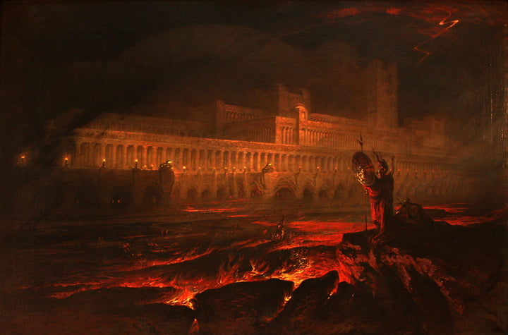 John Martin Pandemonium Giclee Print: Gothic Fine Art Reproduction FOSHE ART