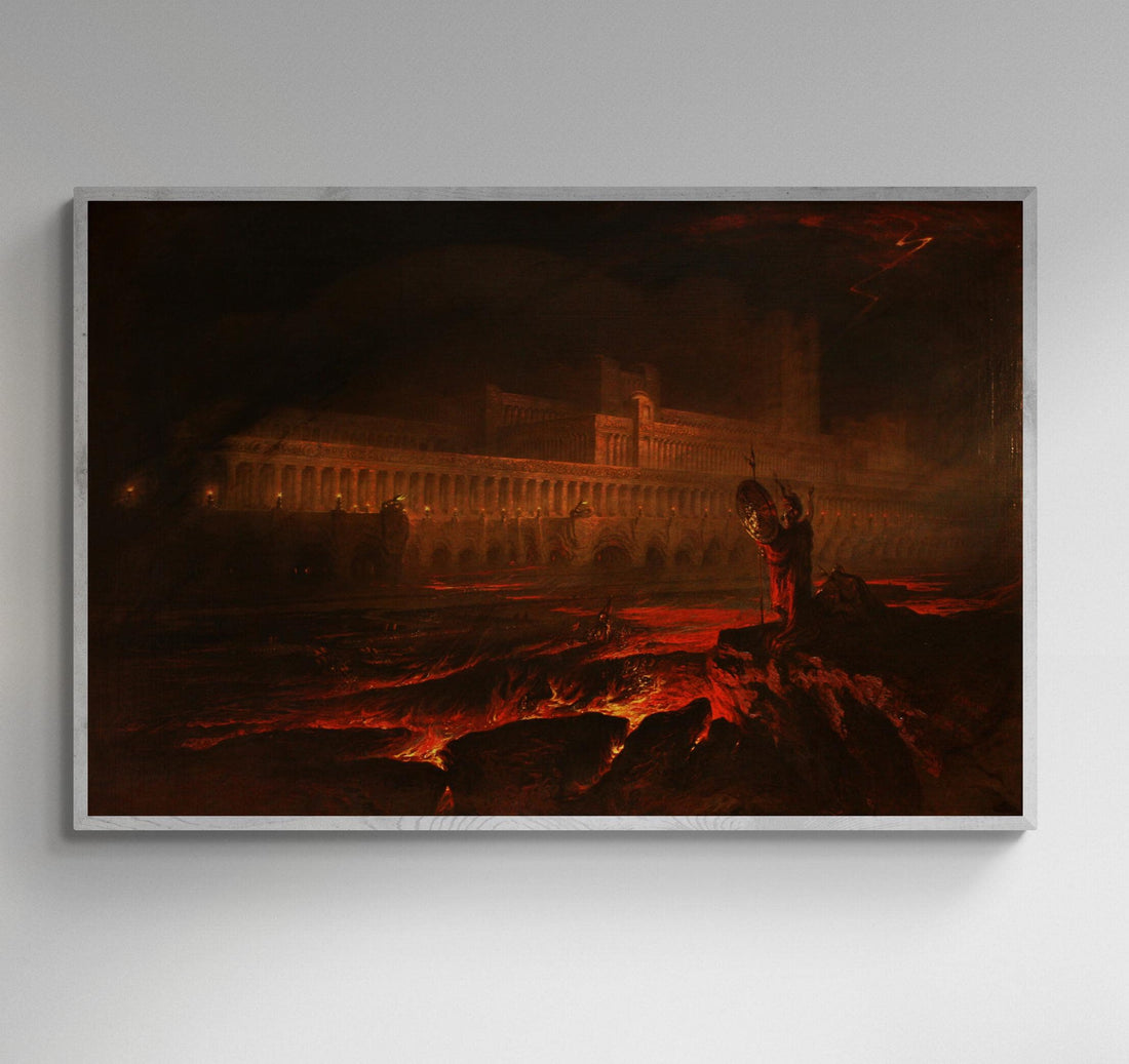 John Martin Pandemonium Giclee Print: Gothic Fine Art Reproduction FOSHE ART