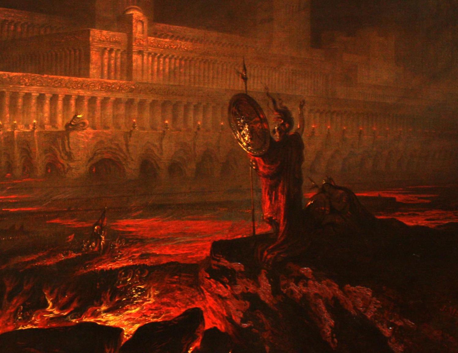 Pandemonium Painting by John Martin Gothic Giclee Print Reproduction Painting, Heavyweight print on Fineart paper or museum quality poster FOSHE ART