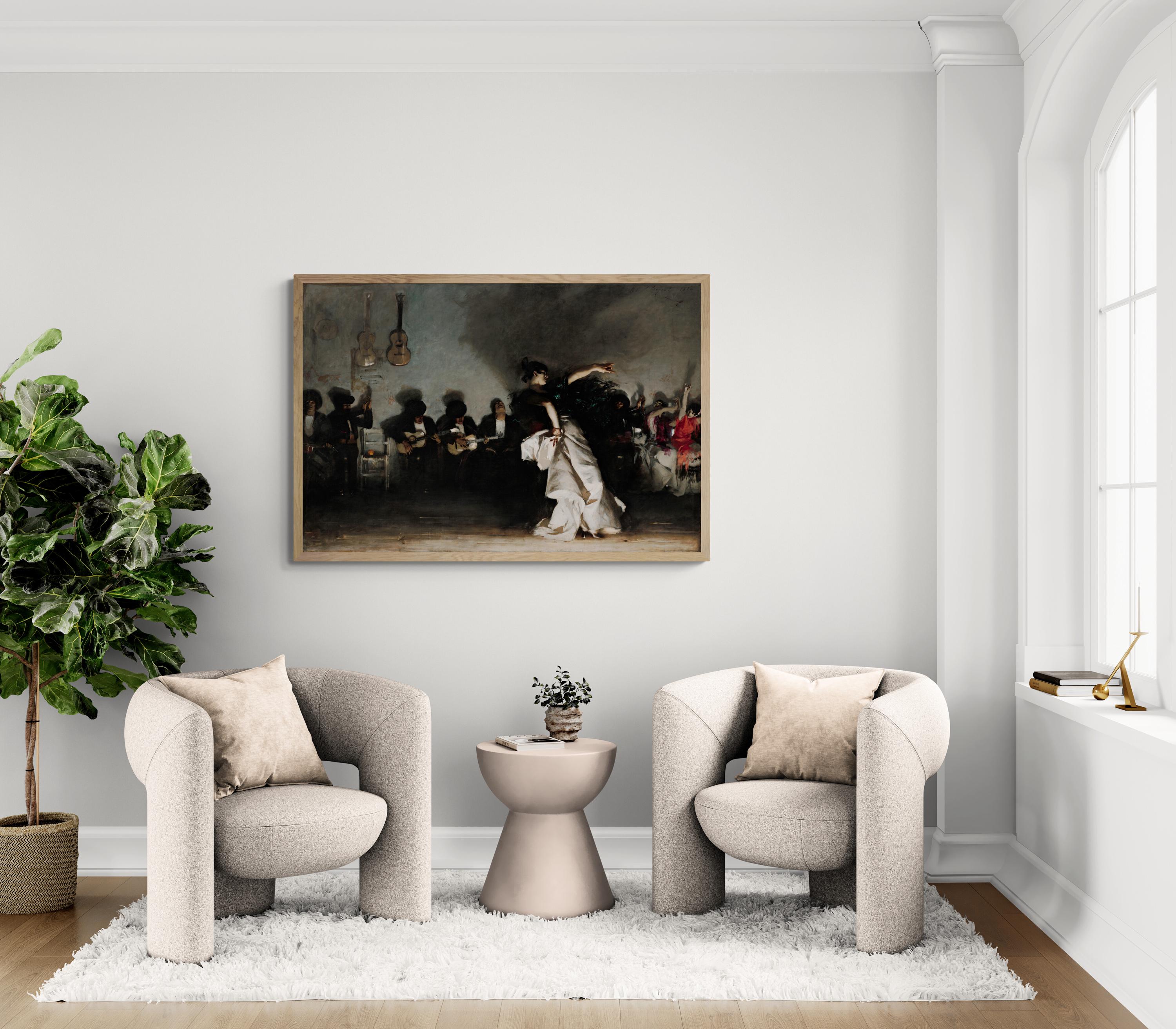 Spanish Dancer, John Singer Sargent | Fineart Large wall arts| Heavyweight Canvas  with Hand-Applied Brush Strokes | look like original art FOSHE ART