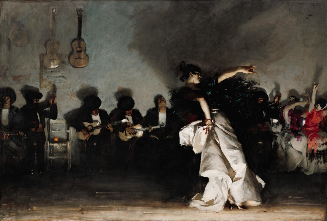 Spanish Dancer by John Singer Sargent, Brushstroke Canvas Art Print FOSHE ART