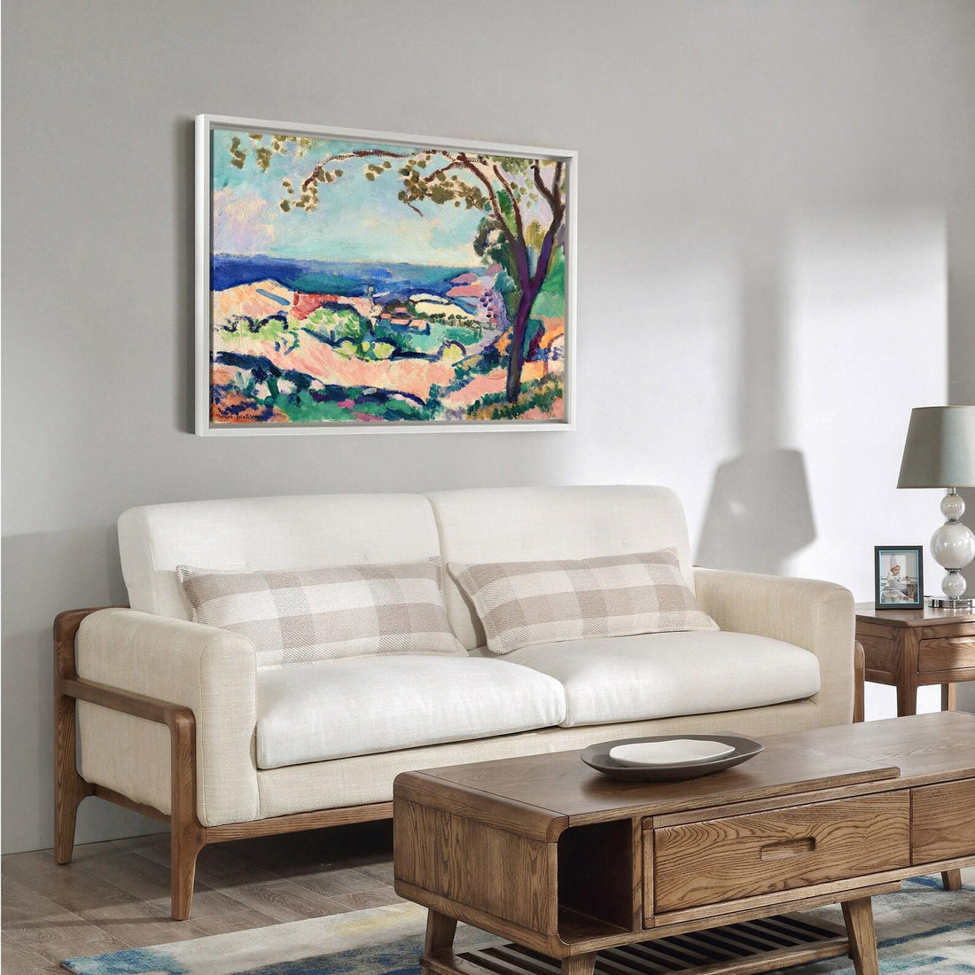 Henri Matisse The Sea Seen from Collioure (1906) Fine Art Giclee Print on canvas Hand Finished Print with brush strokes with floating frame FOSHE ART