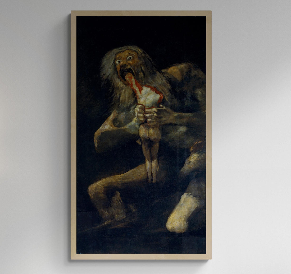 Francisco Goya Saturn Devouring His Son | Giclee Print | FineArt Paper, Museal Poster, Canvas or Hand Finished 3D Print with brush strokes FOSHE ART