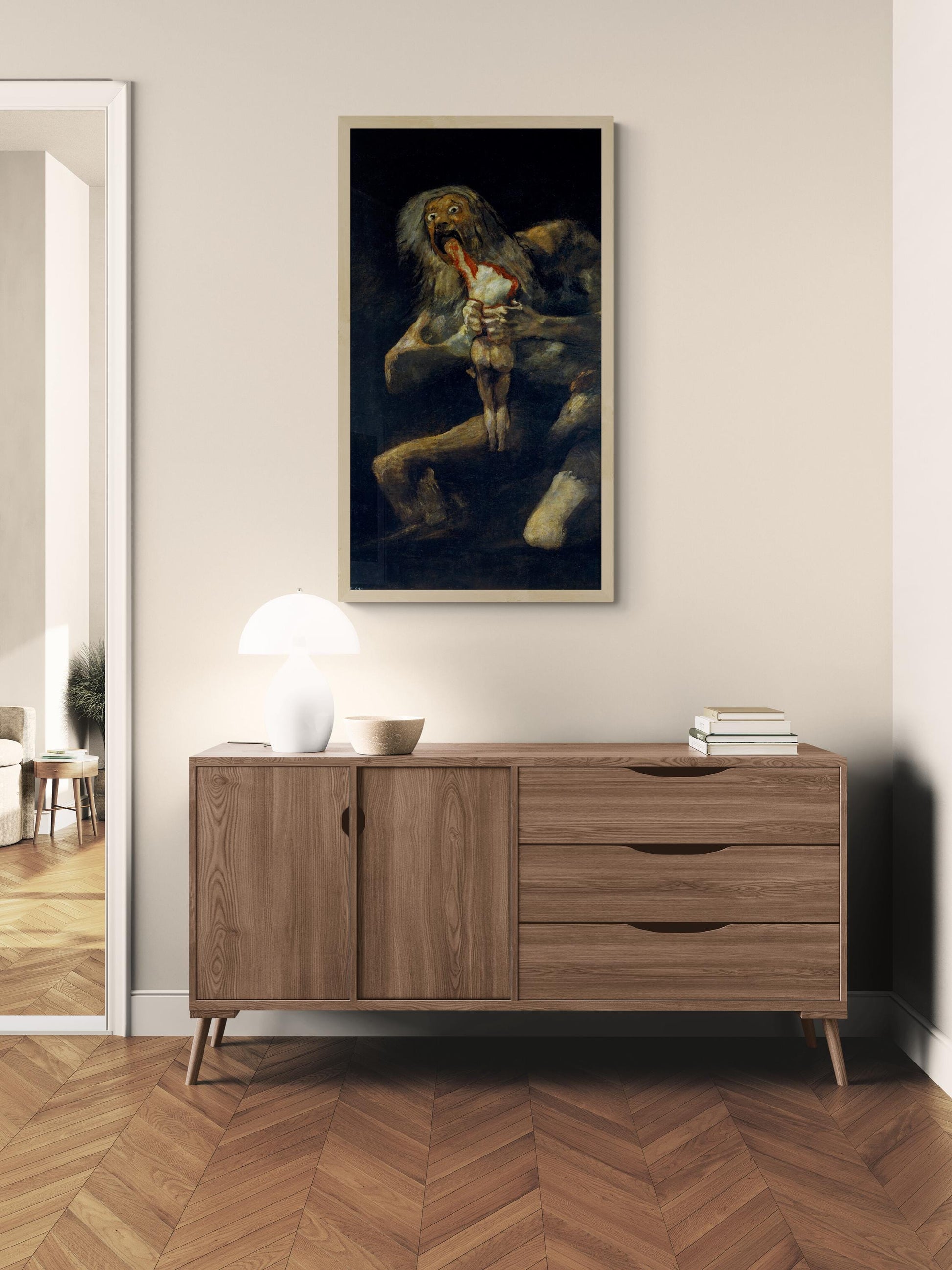 Francisco Goya Saturn Devouring His Son | Giclee Print | FineArt Paper, Museal Poster, Canvas or Hand Finished 3D Print with brush strokes FOSHE ART