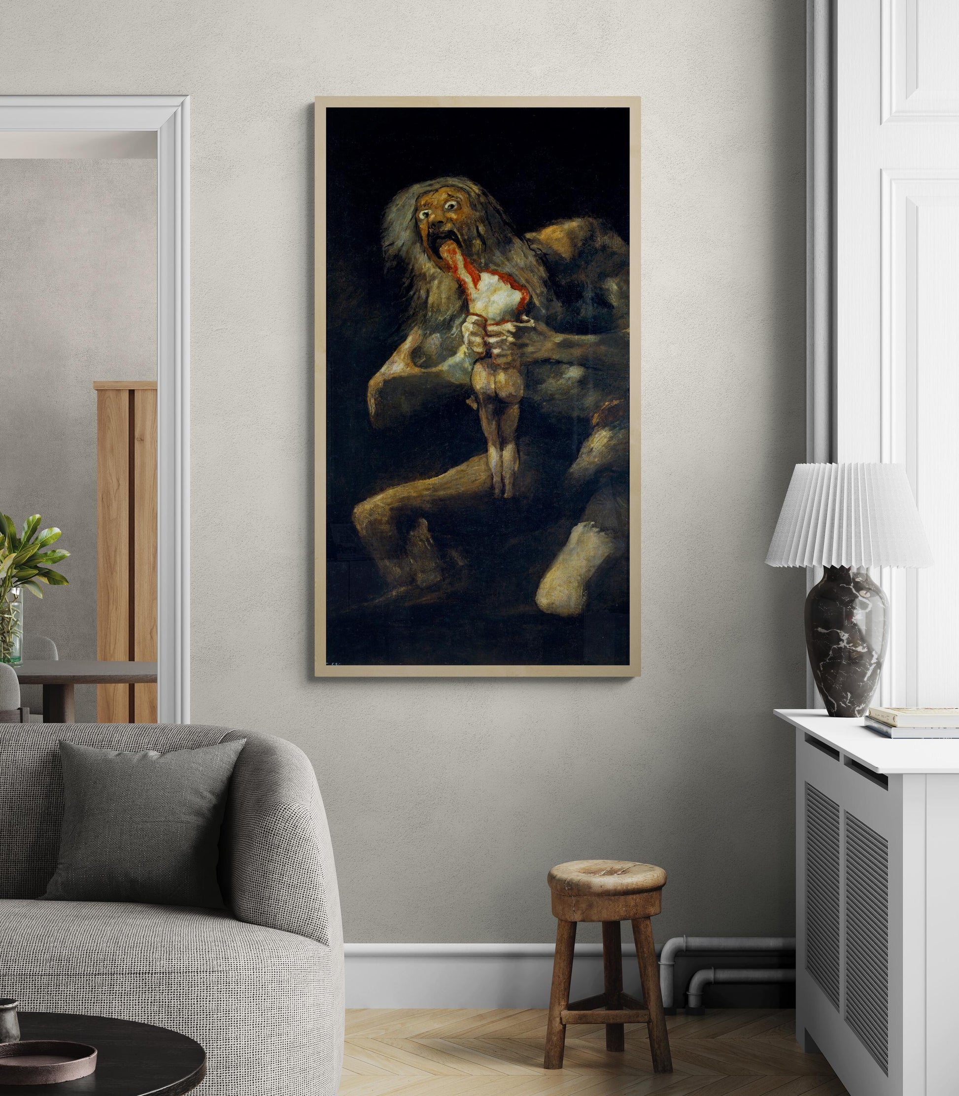 Francisco Goya Saturn Devouring His Son | Giclee Print | FineArt Paper, Museal Poster, Canvas or Hand Finished 3D Print with brush strokes FOSHE ART