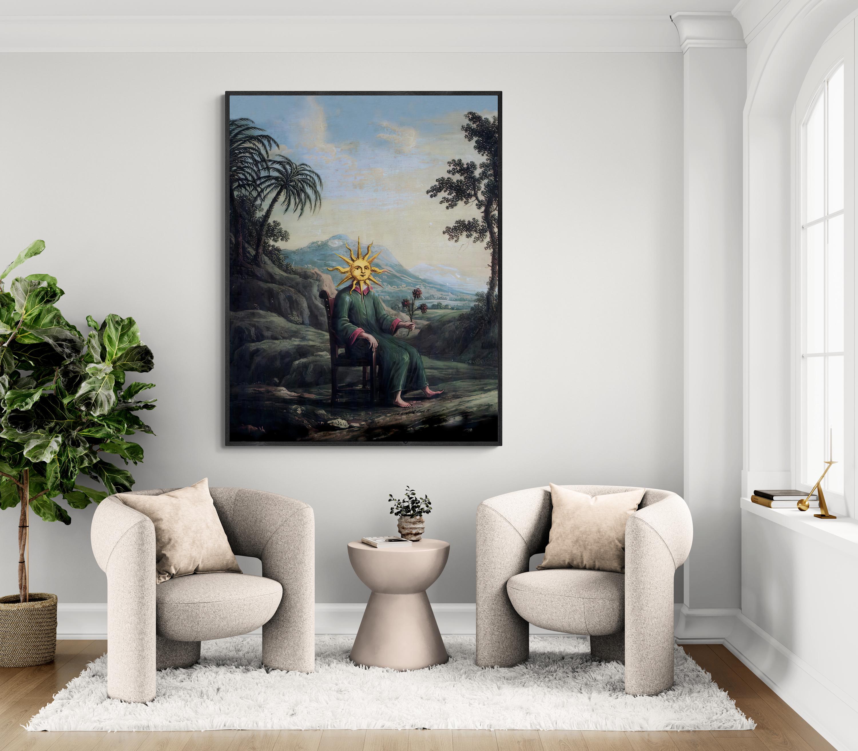 Alchemist Canvas Art Print, Gothic Home Decor, Black Floating Frame FOSHE ART