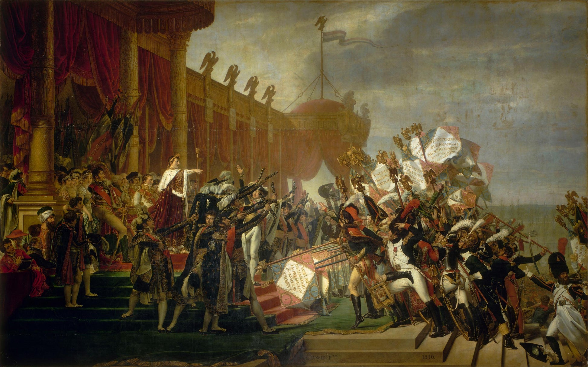 The Distribution of the Eagle Standards by Jacques-Louis David Fine Art Prints, Giclee Paper, Poster, Canvas, or Hand Finished Premium Print FOSHE ART