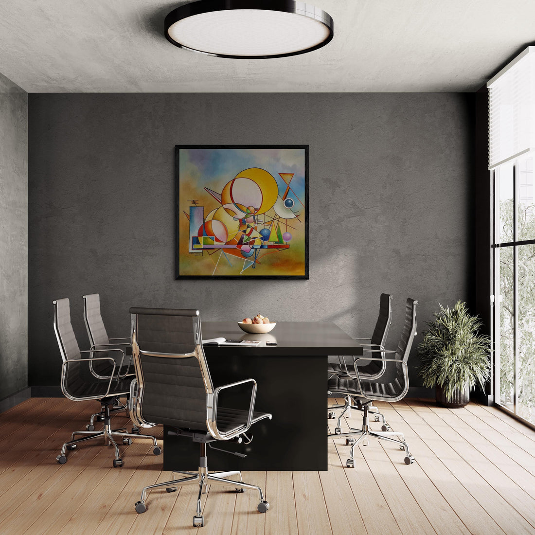 DANCING with the SUN Giclee Print Reproduction Painting, Modern Heavyweight Canvas, 3D hand finish print with brush strokes, Large wall arts FOSHE ART