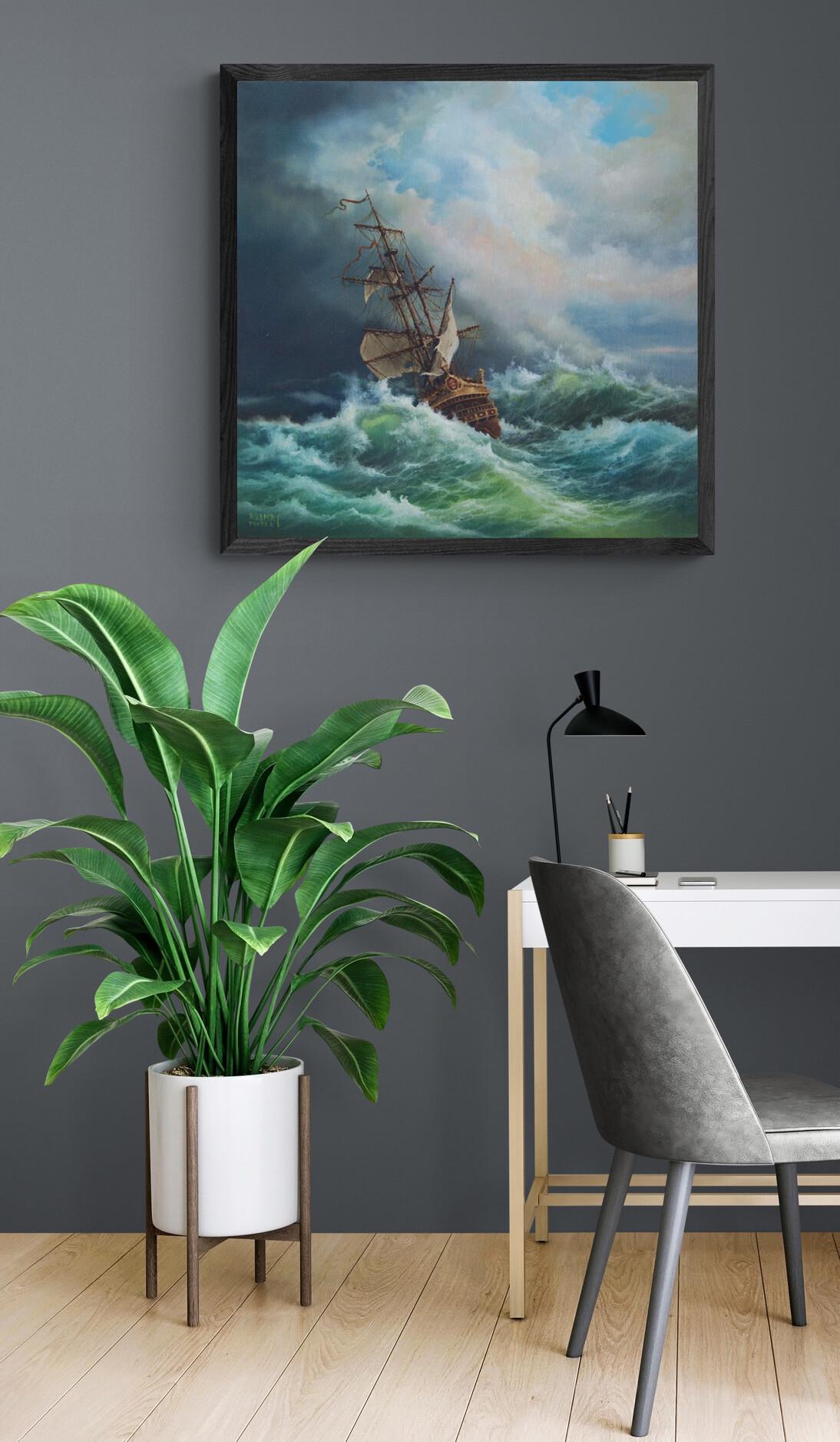 AFTER STORM Giclee heavyweight print on Fineart paper or museum quality poster, Serenity ship, Arte seascape, Tall ship painting Decoration FOSHE ART