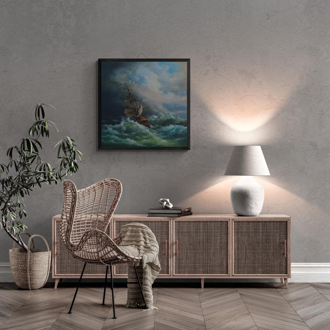 Tall Ship Seascape | Robert Zietara| Art Print, After Storm Giclee, Maritime Wall Decor FOSHE ART