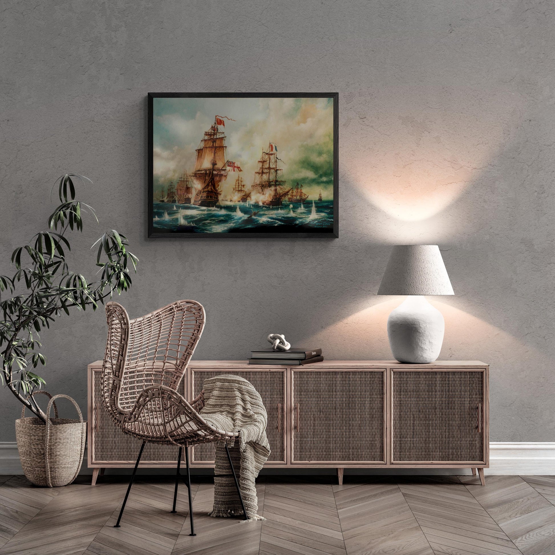 The Battle of Trafalgar | Giclée Fine Art Print Reproduction | Heavyweight Paper or Museum-Quality Poster | Timeless Maritime Masterpiece FOSHE ART