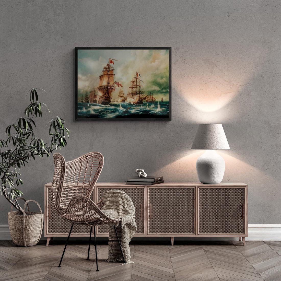 Battle of Trafalgar Print | Maritime Naval Art Reproduction FOSHE ART
