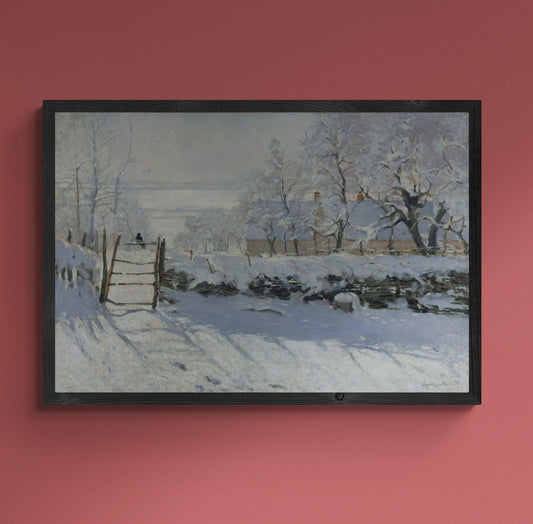 The Magpie by Claude Monet | Giclee Print | FineArt Paper, Museal quality Poster, Canvas or Hand Finished Premium Print with brush strokes FOSHE ART