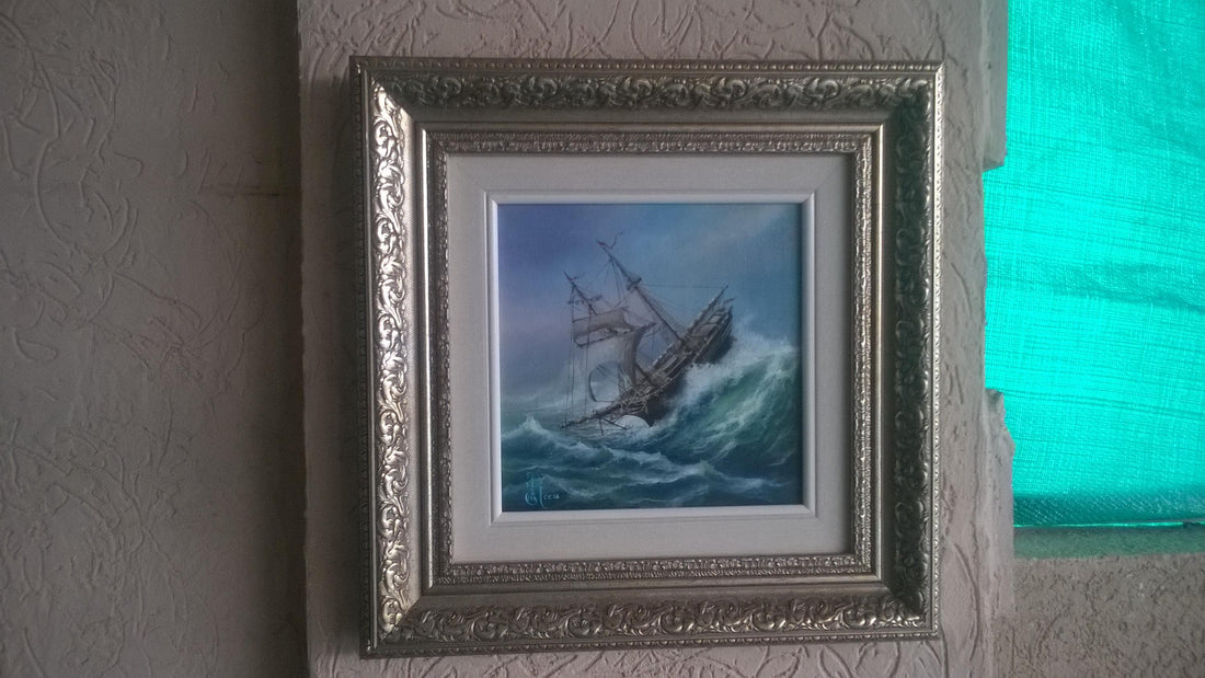 Marine Art Sailing Ship Giclée Print | Ship at Rough Sea FOSHE ART