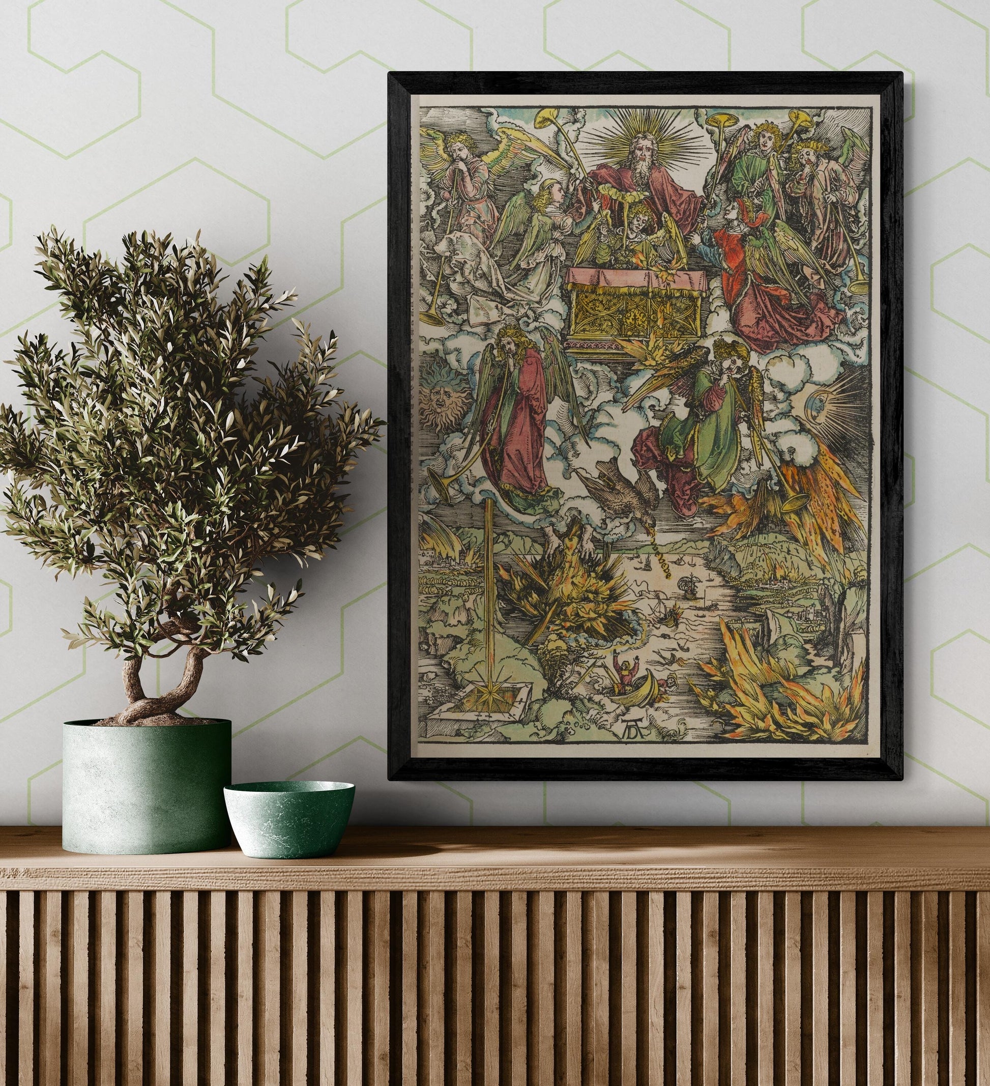 The Apocalypse by Albrecht Dürer, Home Wall Decor Print, Heavyweight paper / real art canvas, Print on canvas or paper, original large art FOSHE ART